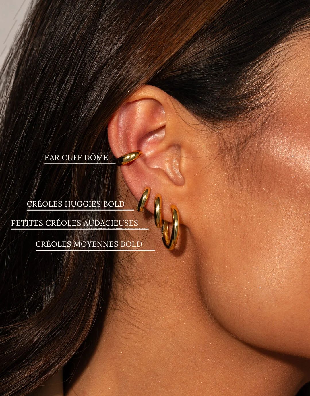 Ear Cuff Dôme en Or