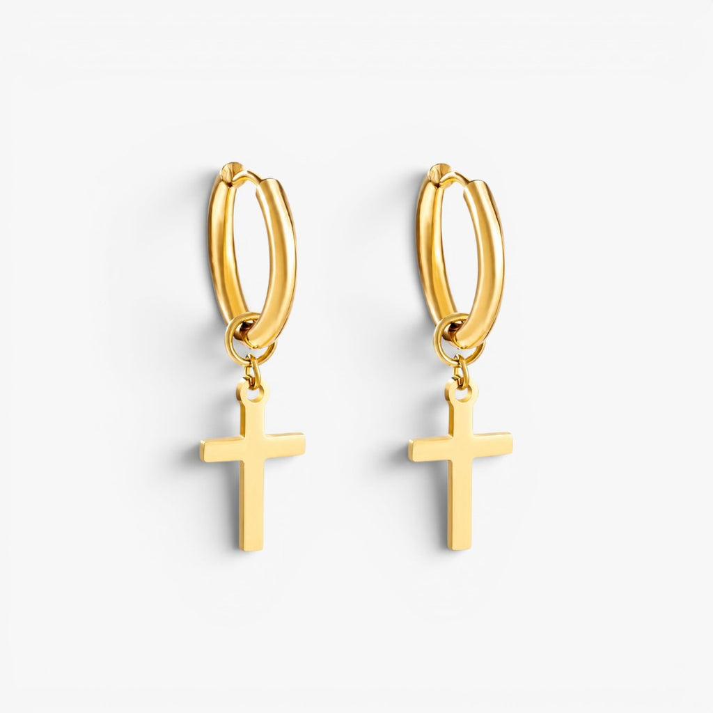 Cross | Boucles d’Oreilles Créoles Homme