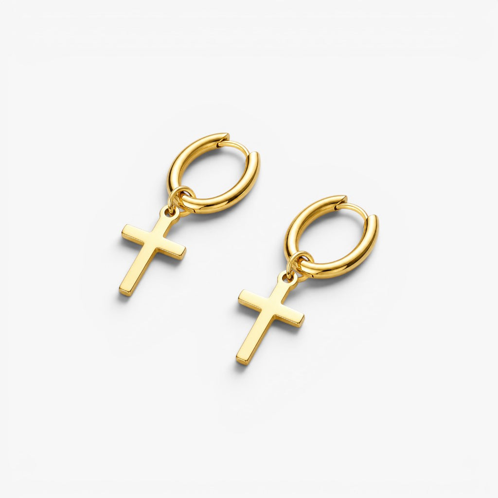 Cross | Boucles d’Oreilles Créoles Homme