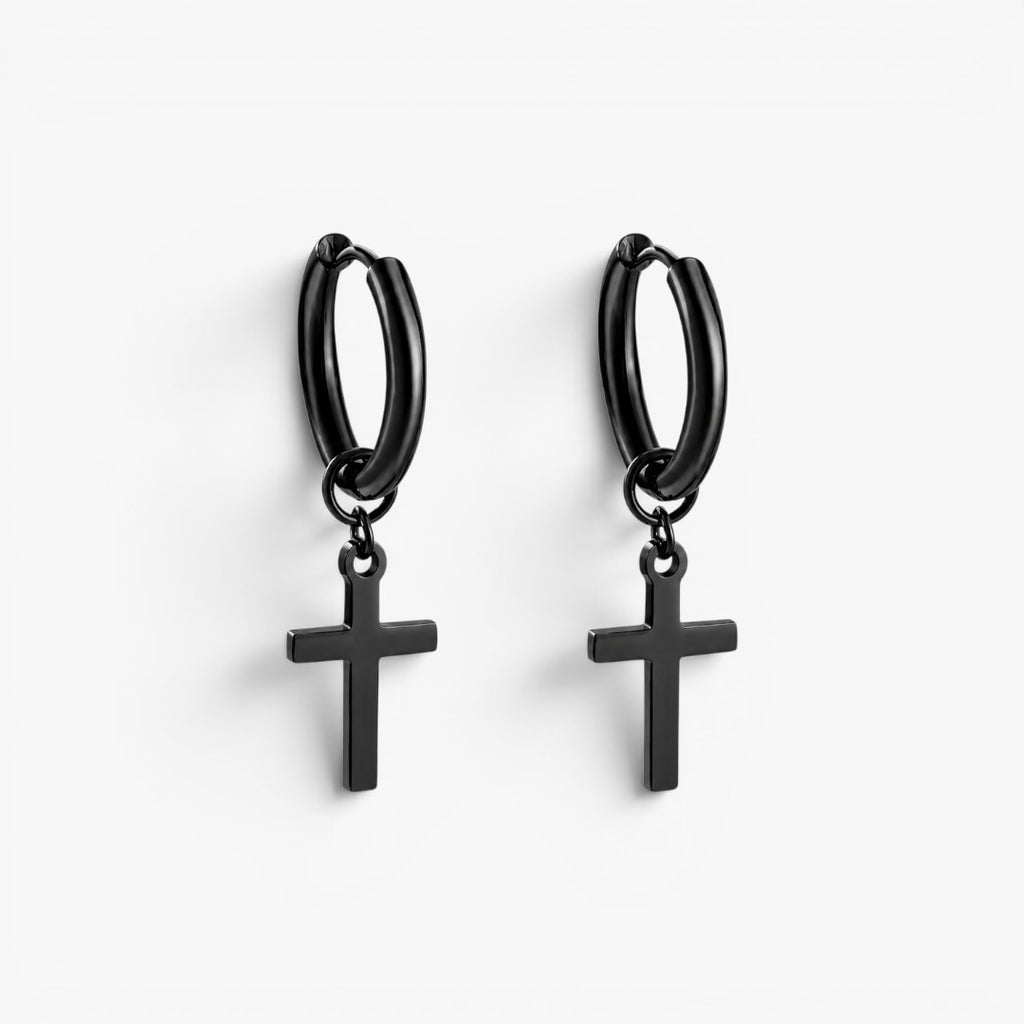 Cross | Boucles d’Oreilles Créoles Homme