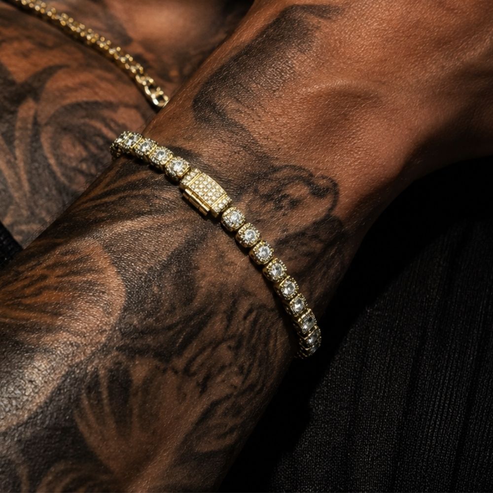 Crown | Bracciale Tennis Uomo Zircone