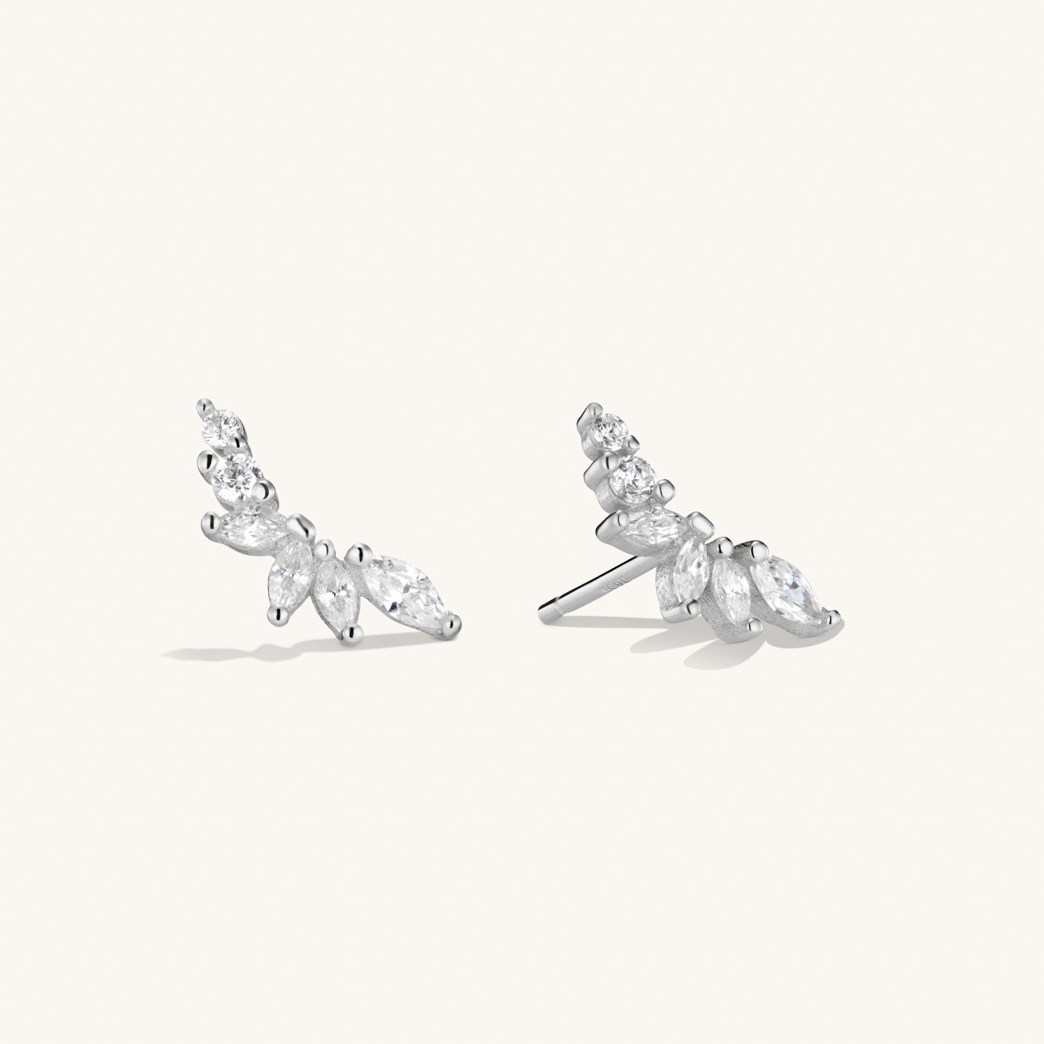 Puces d’Oreilles Crystal Climber en Argent