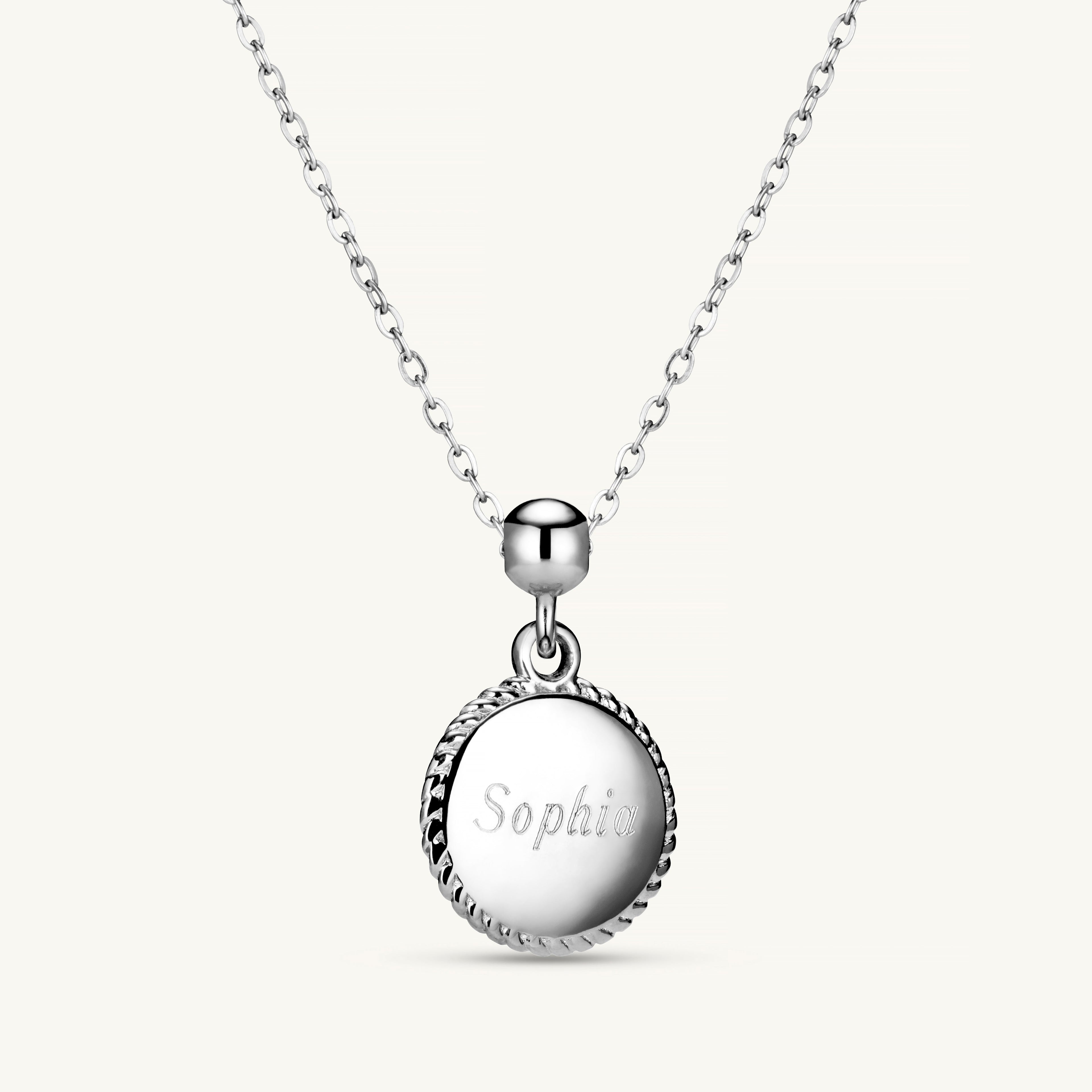 Pendentif Cercle Classique en Argent