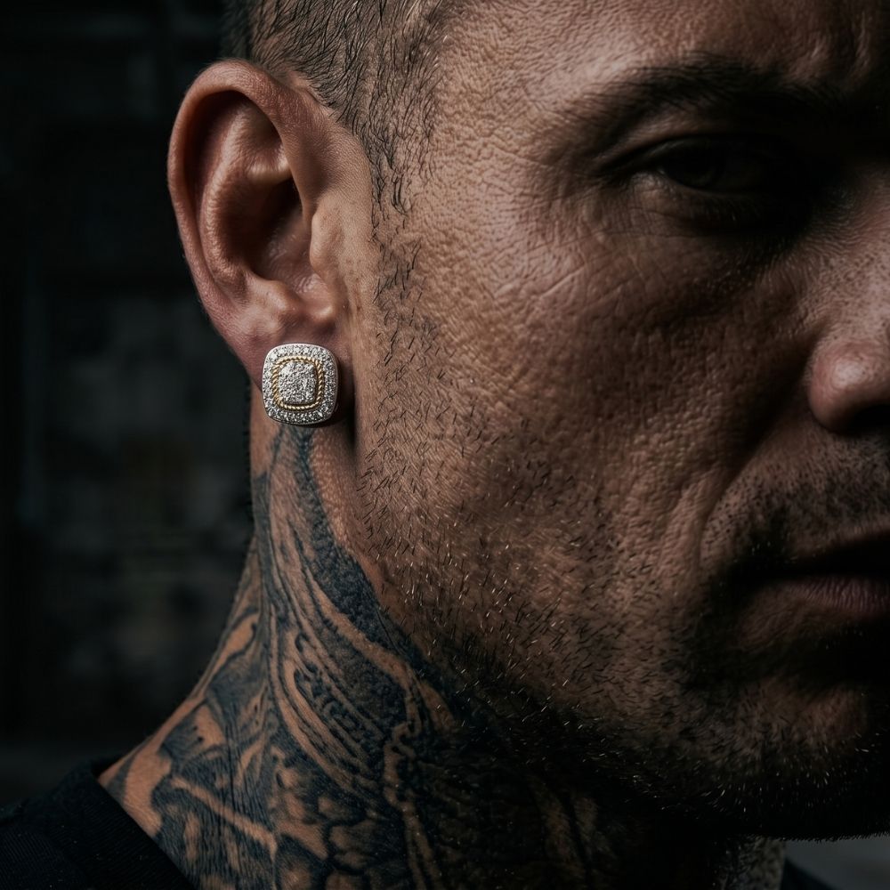 Double Halo | Stud Earrings for Men
