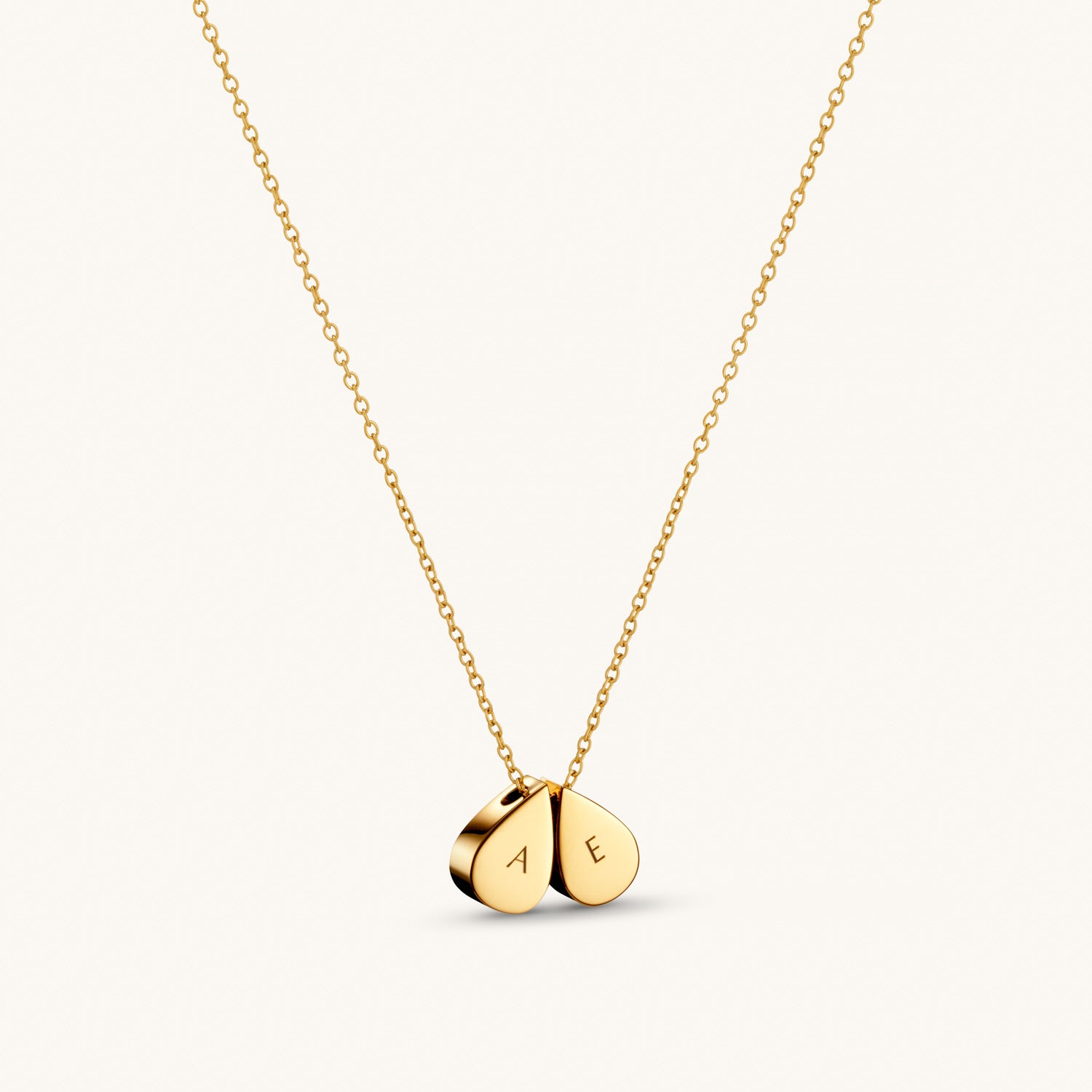 Collier Goutte Double Perle en Or