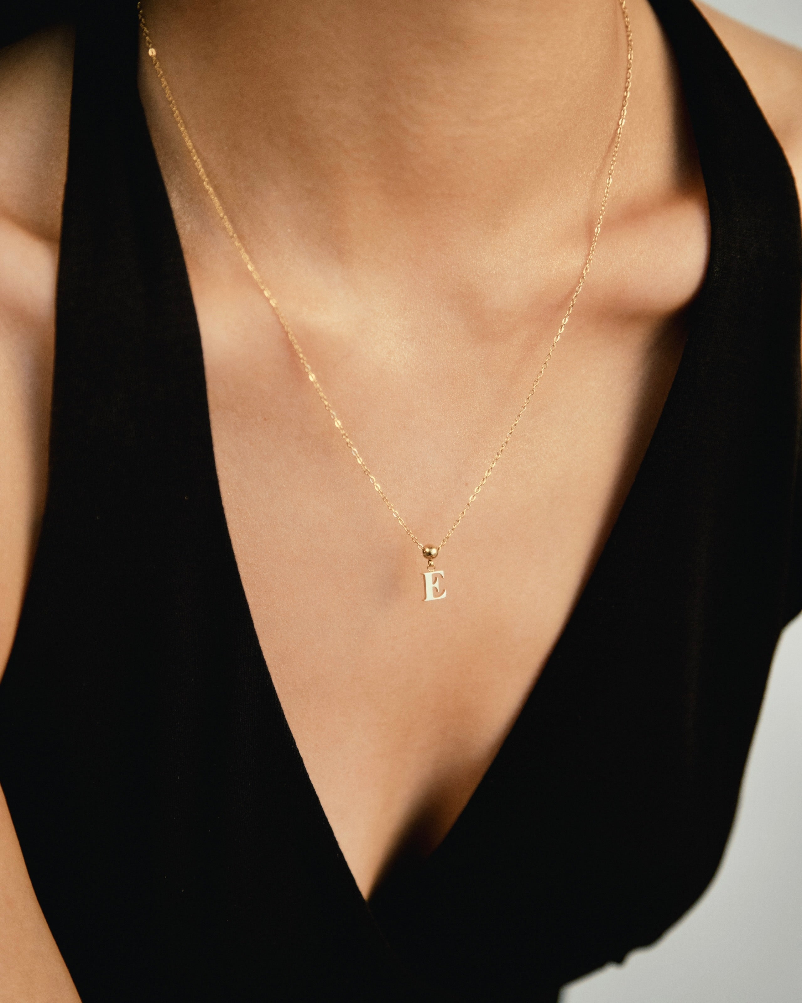 Pendentif Initiale E Classique en Or