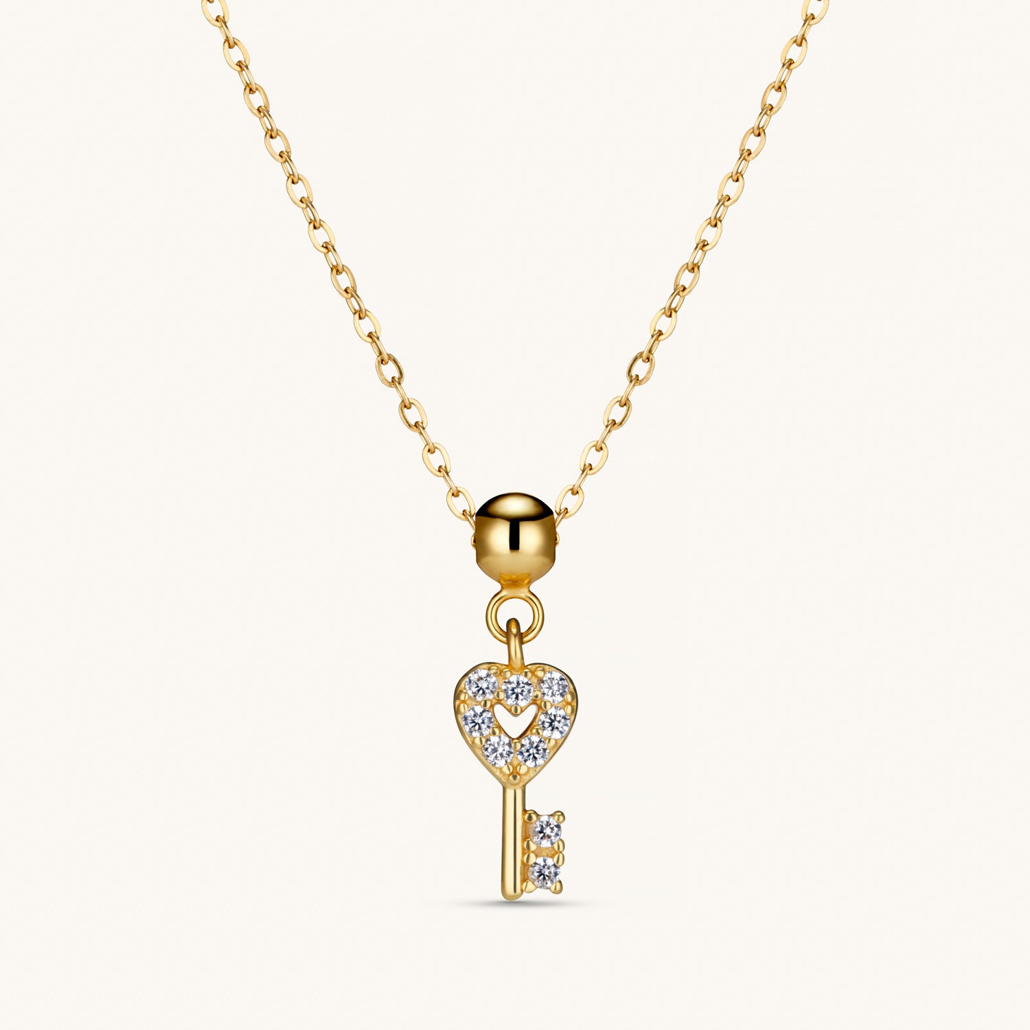 Pendentif Clé Éternelle en Or
