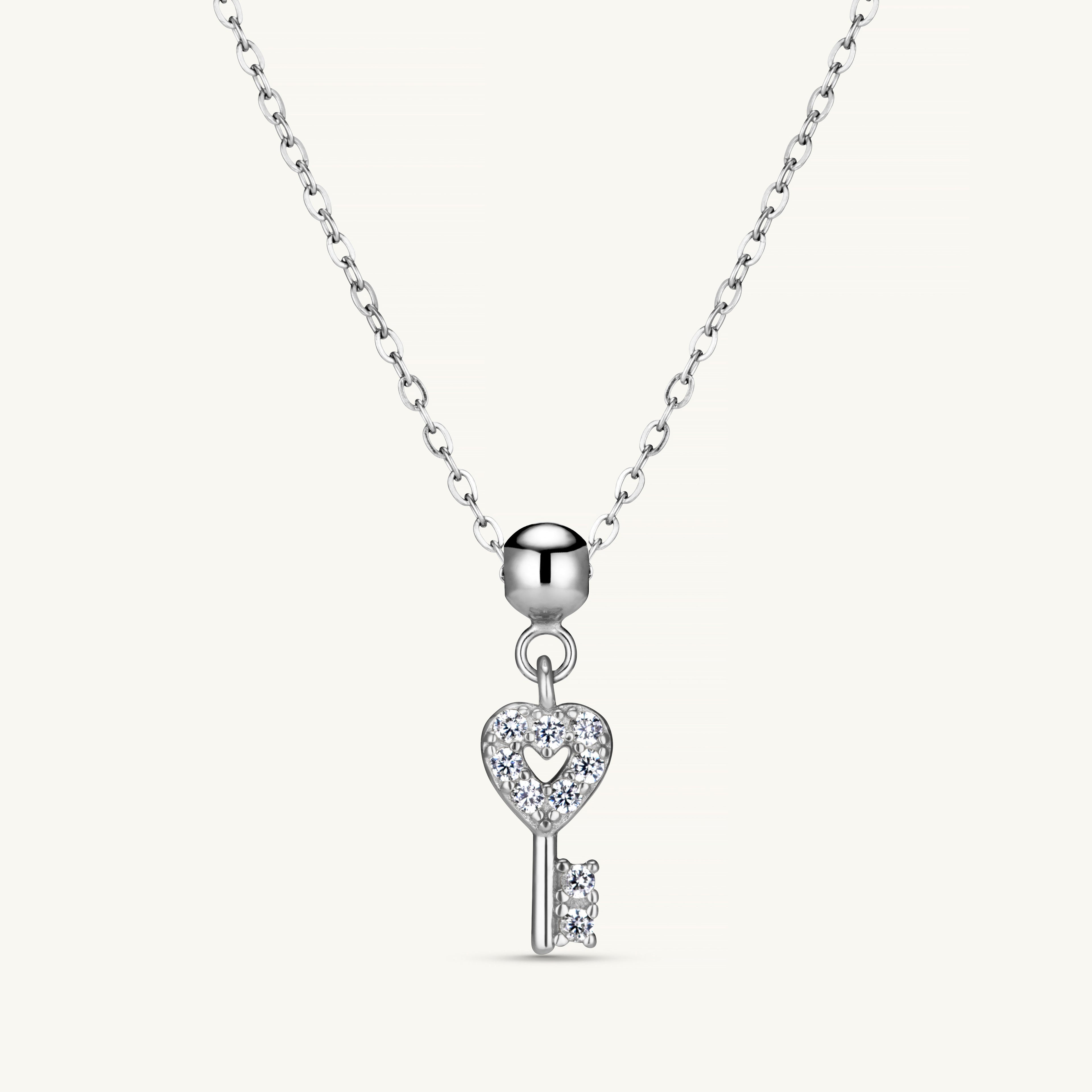 Pendentif Clé Éternelle en Argent