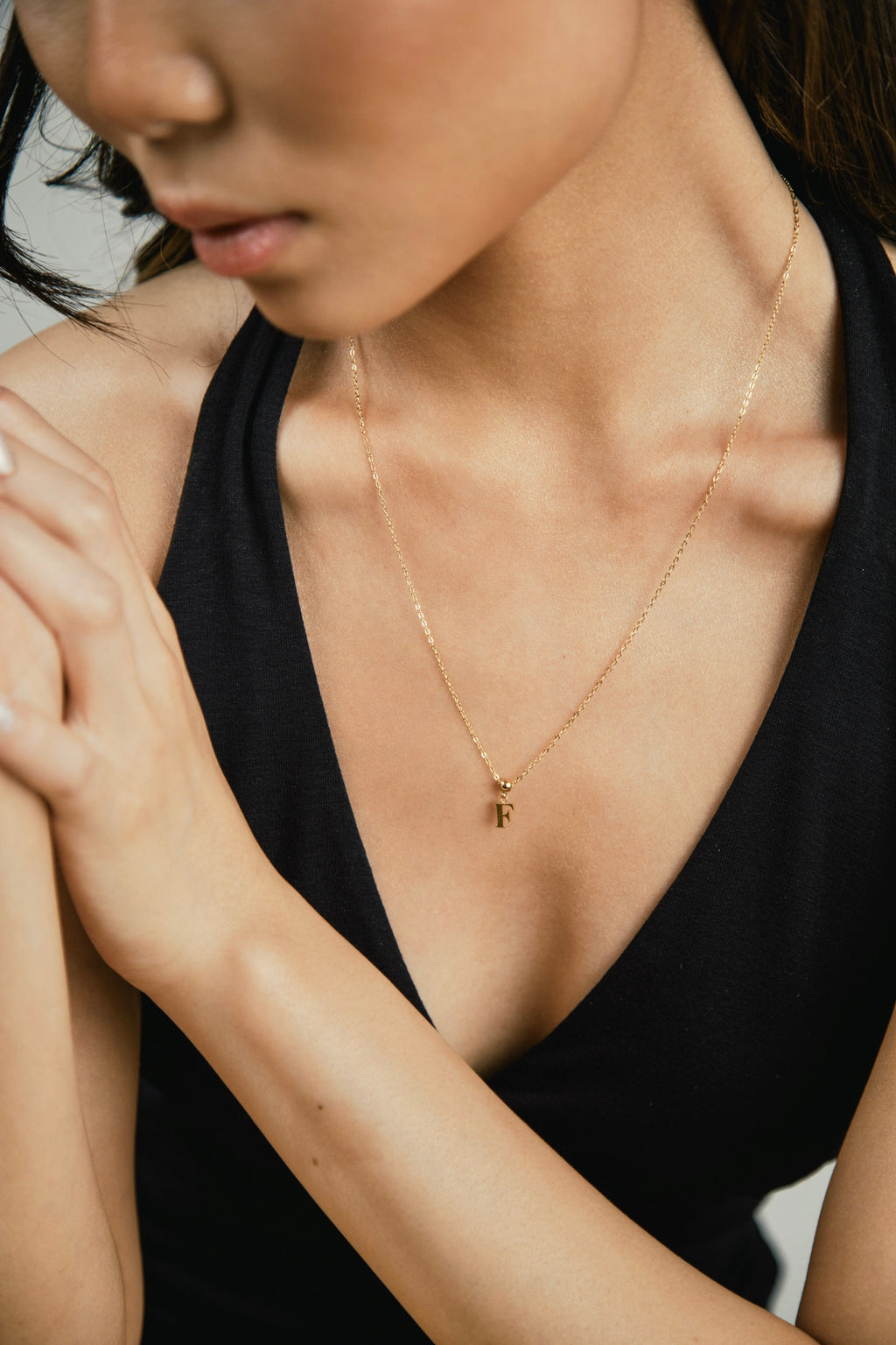 Pendentif Initiale F Classique en Or