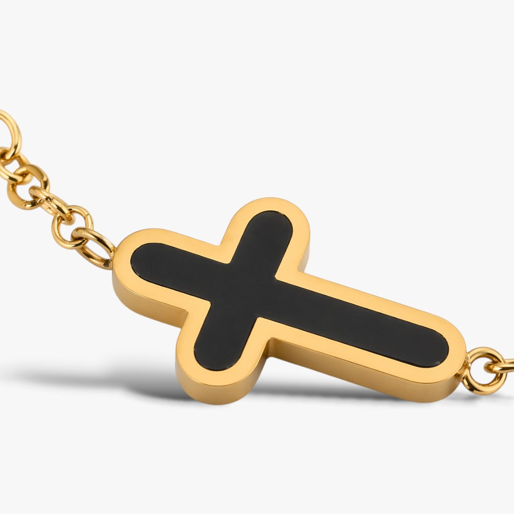 Faith | Pulsera Cadena Cruz Hombre
