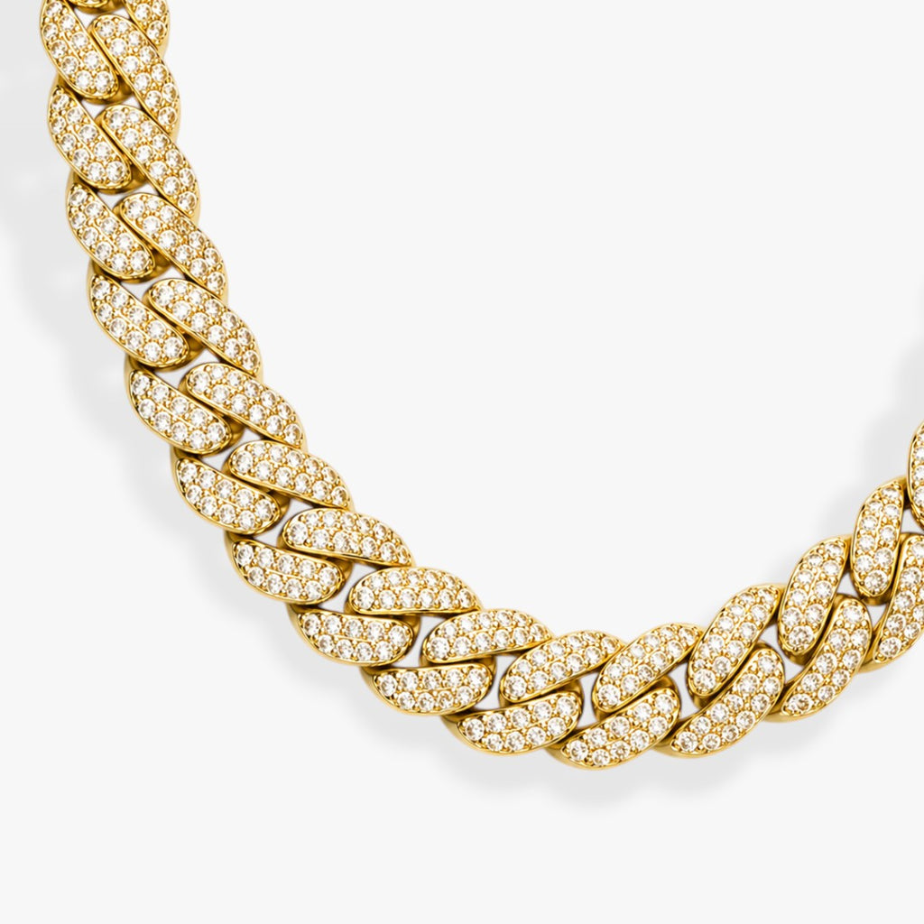 Flood | Men's Cuban Zircon Necklace Round Links