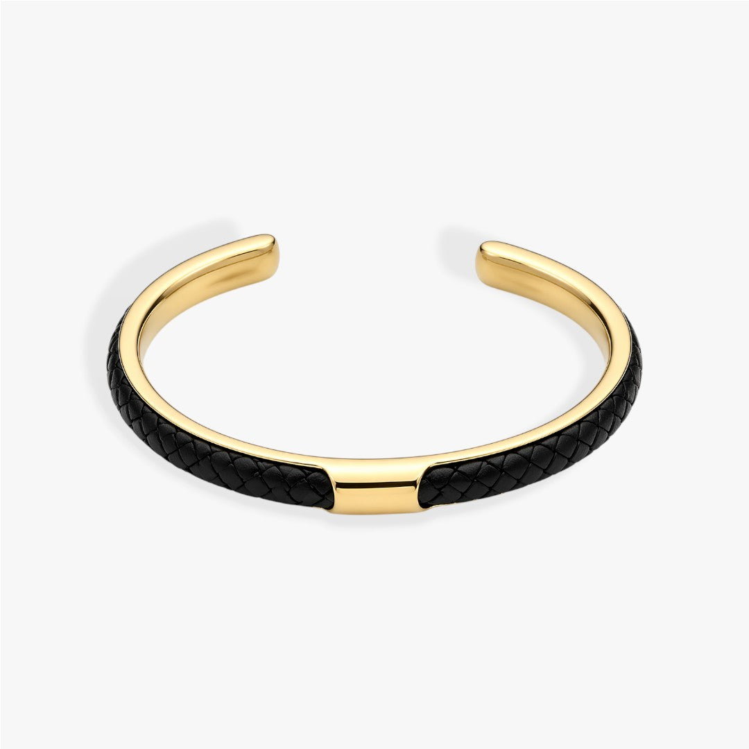 Fusion | Bracelet Jonc Cuir Tressé Homme