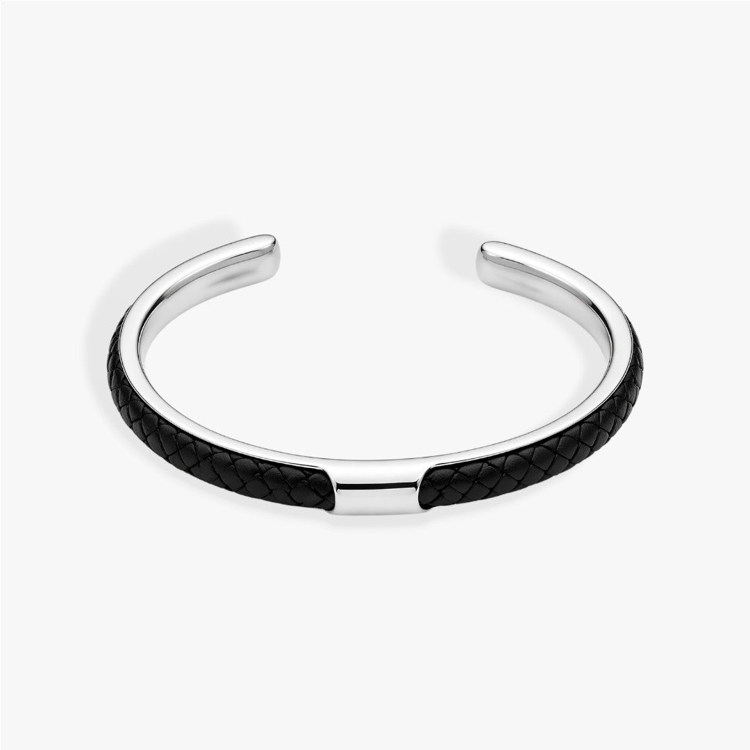 Fusion | Bracelet Jonc Cuir Tressé Homme
