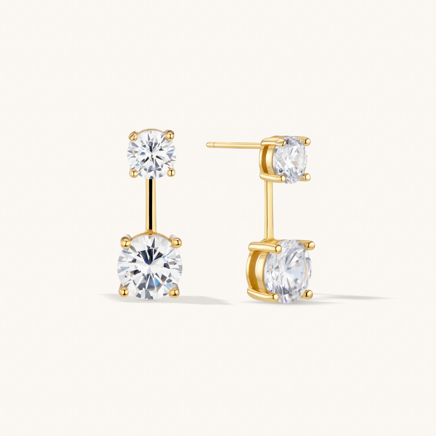 Puces d’Oreilles Pendantes Gemme en Or