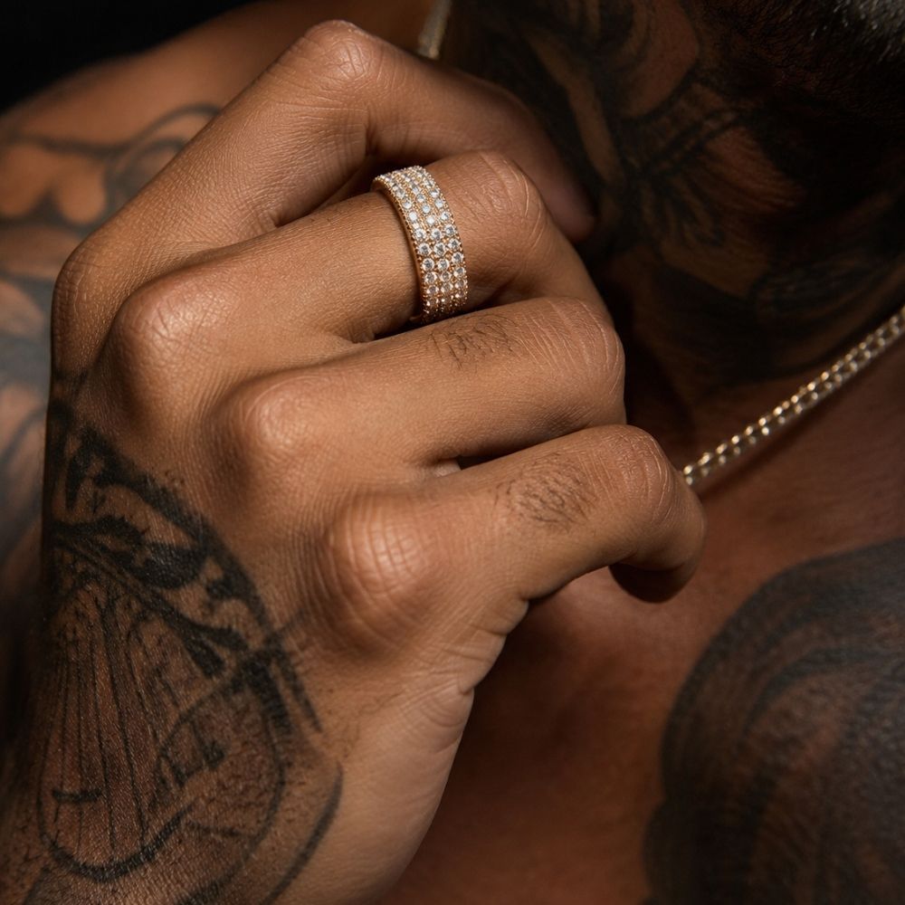 Glow | Bague Anneau Zircon Homme