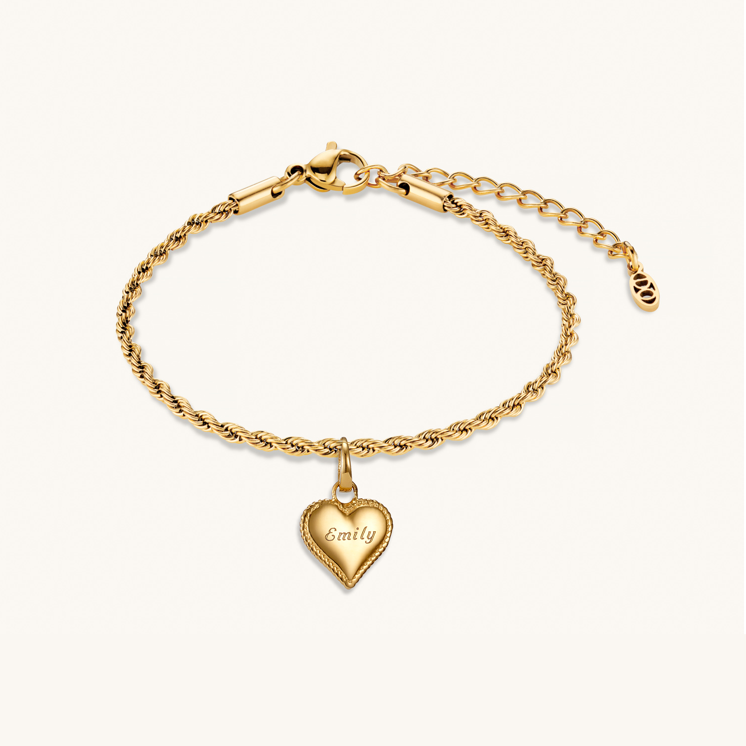 Bracelet Cœur Perlé en Or