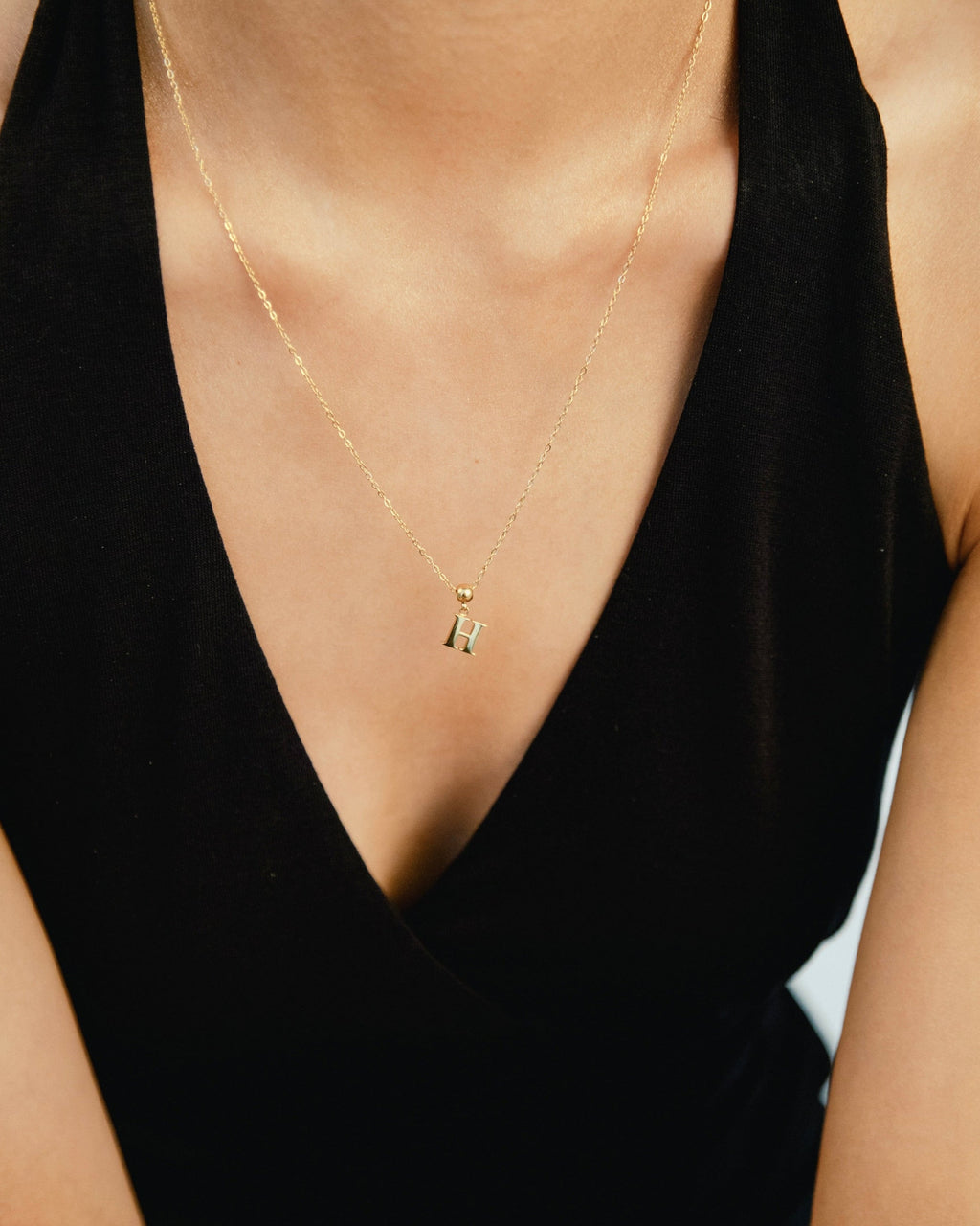 Pendentif Initiale H Classique en Or