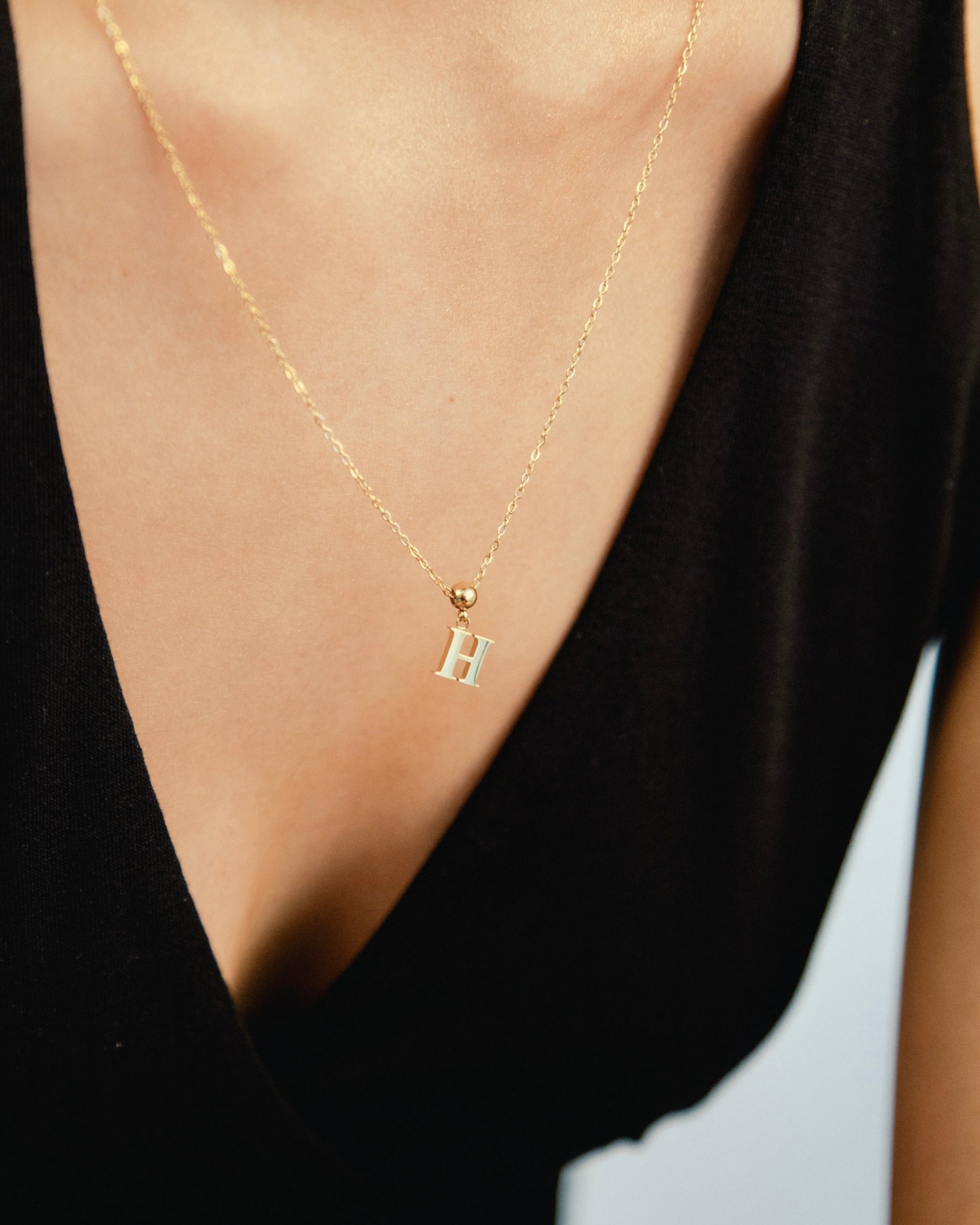 Pendentif Initiale H Classique en Or