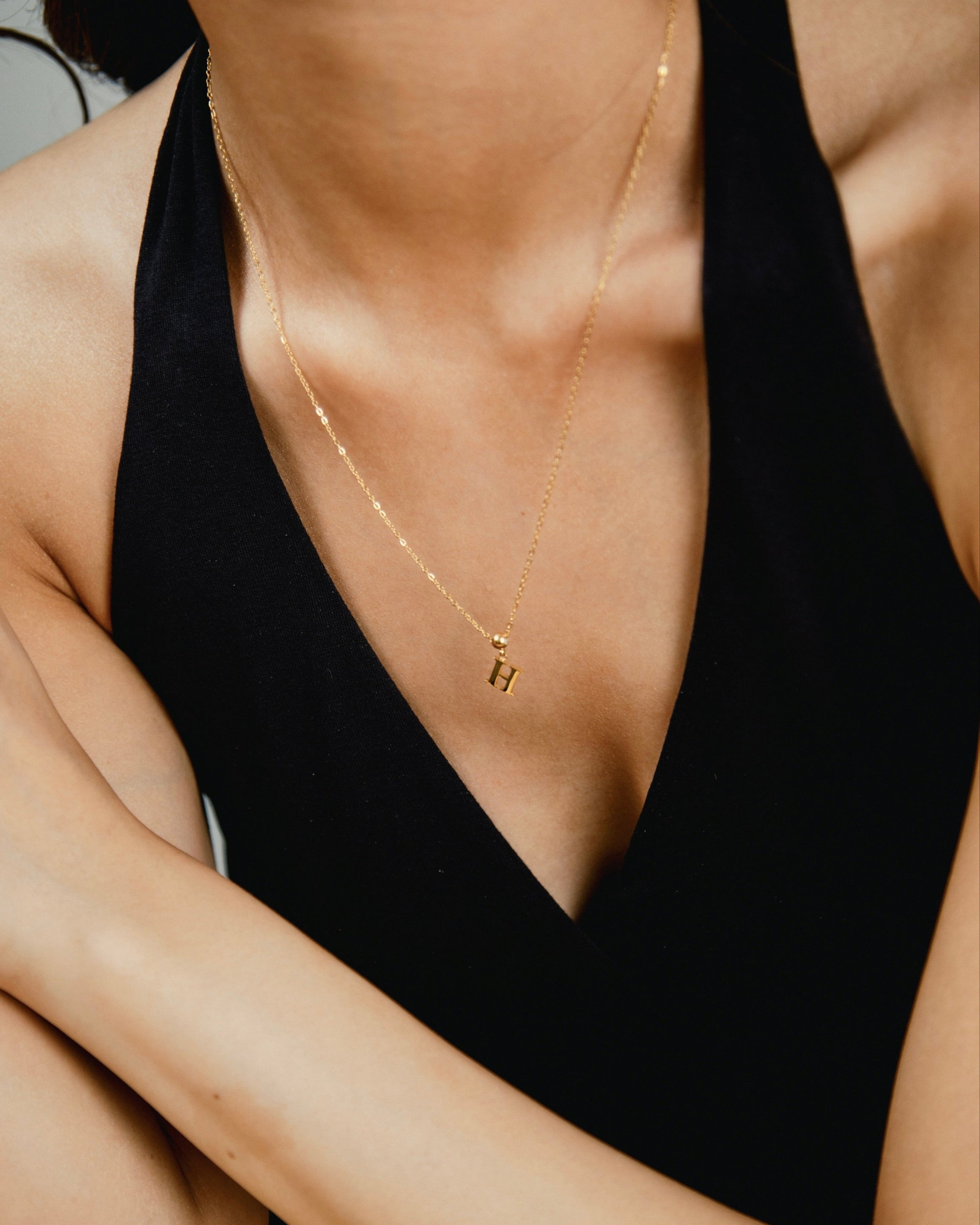 Pendentif Initiale H Classique en Or