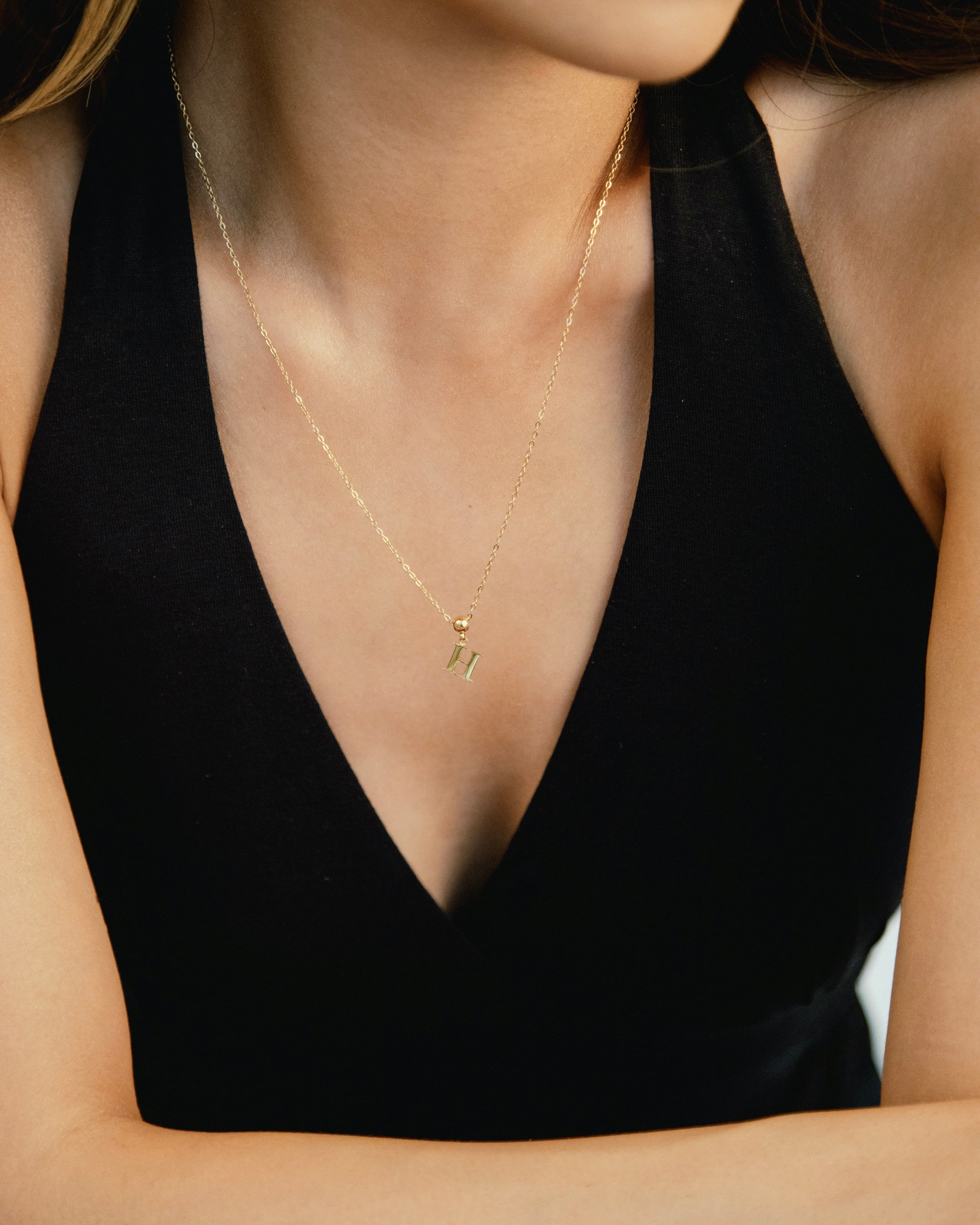 Pendentif Initiale H Classique en Or