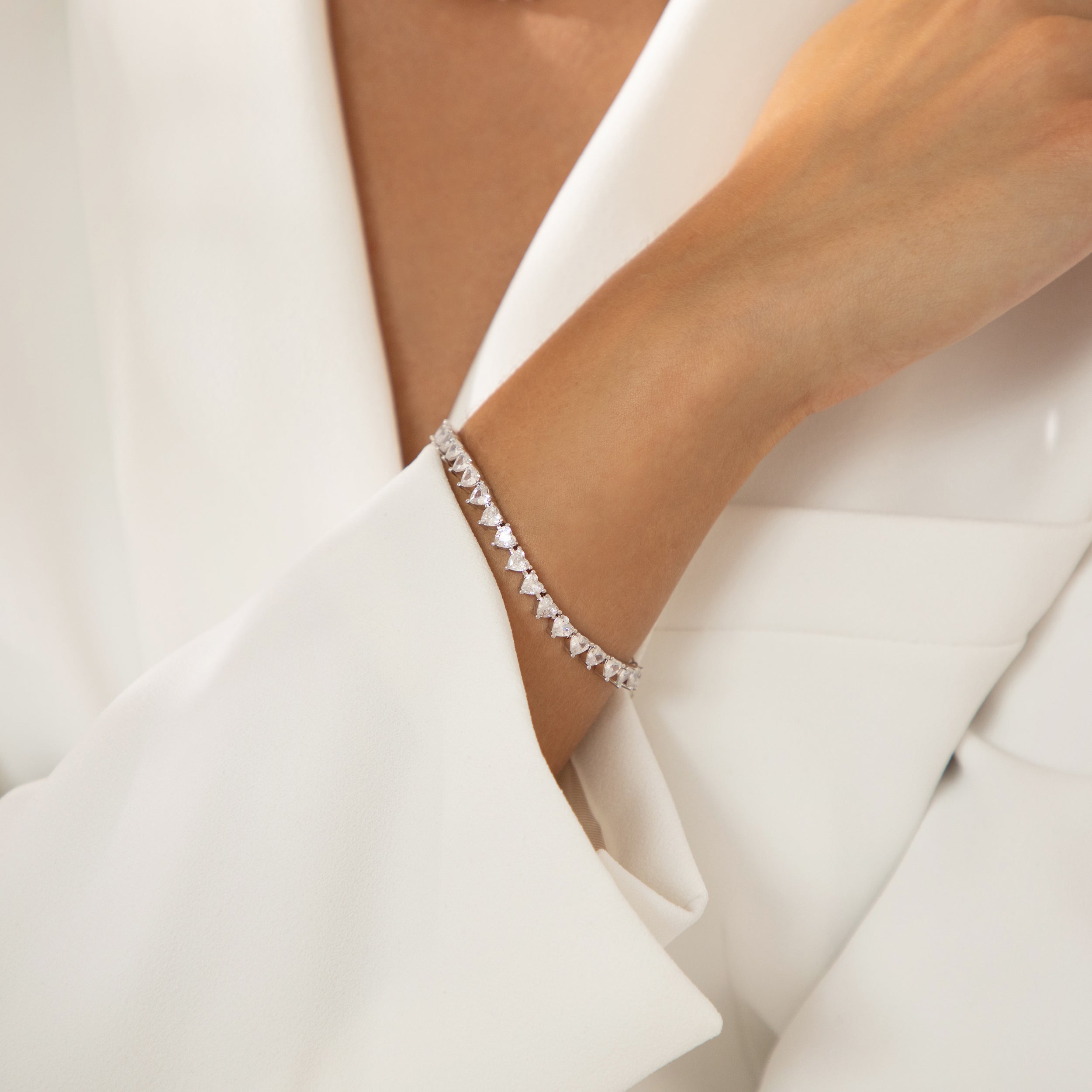 Bracelet Tennis Amore en Argent