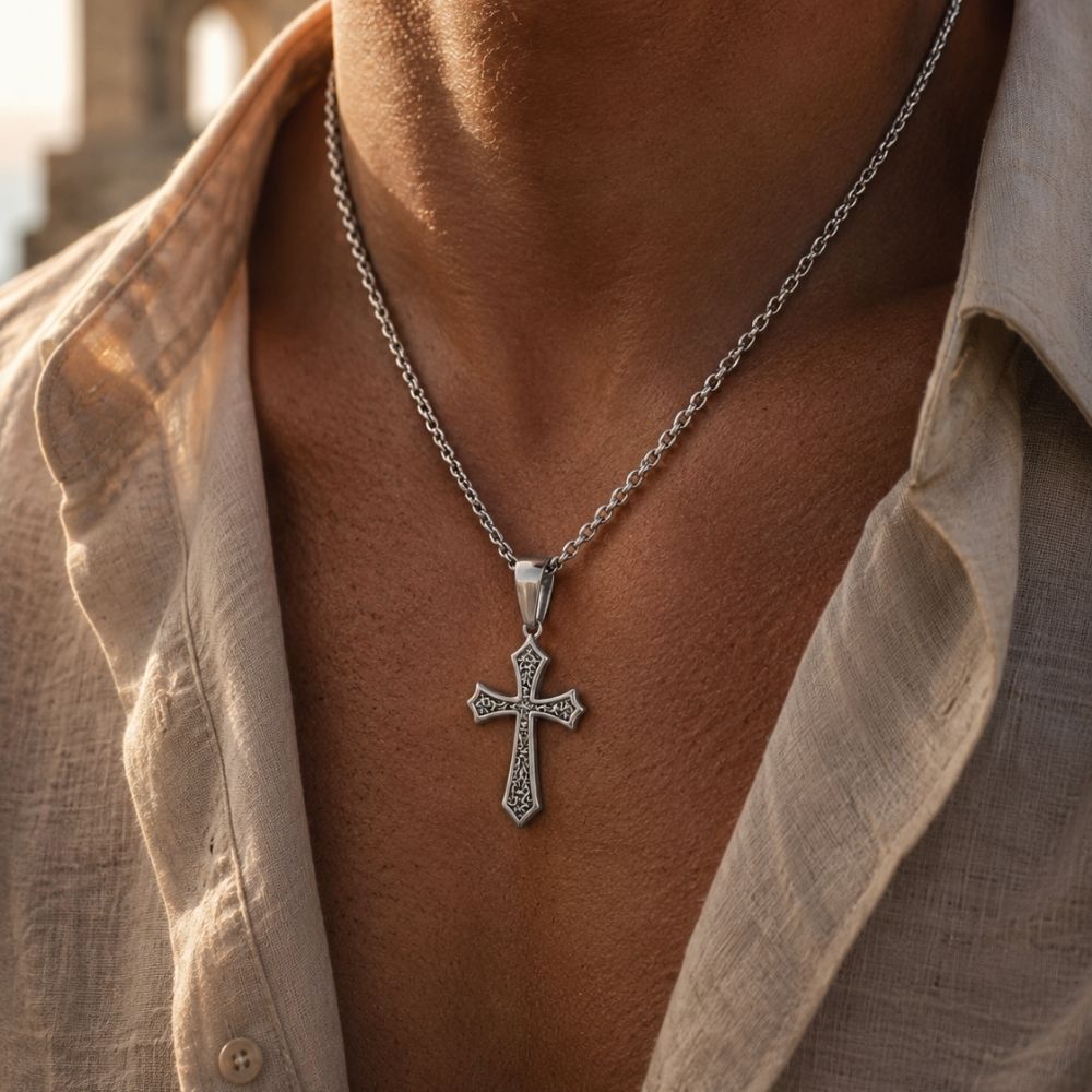 Heritage | Collier Croix Homme