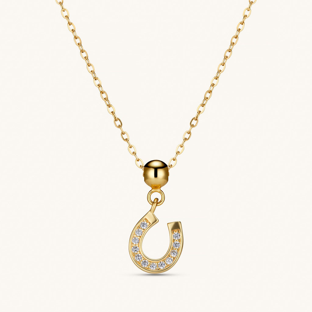 Pendentif Fer à Cheval Porte-Bonheur en Or