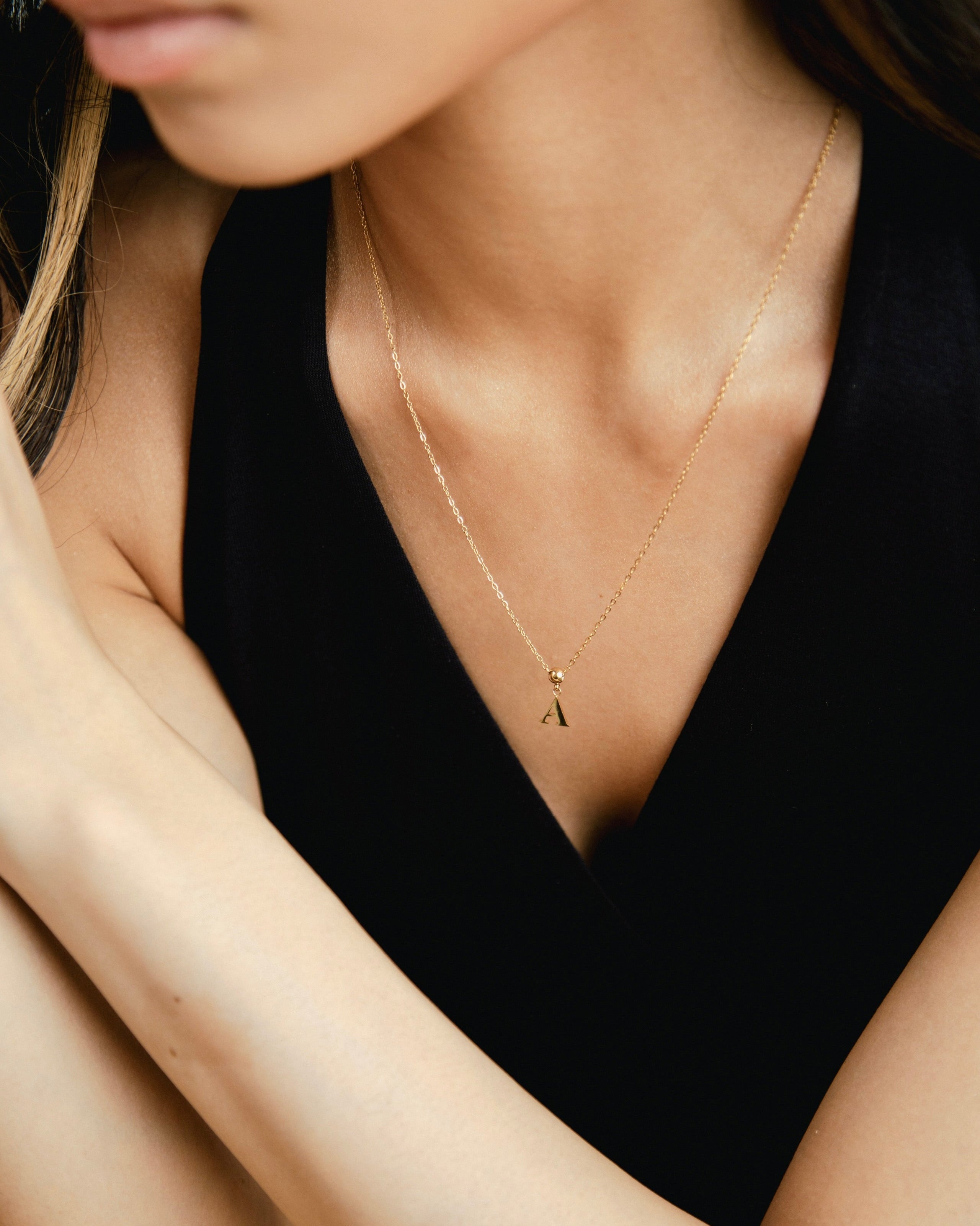 Pendentif Initiale A Classique en Or