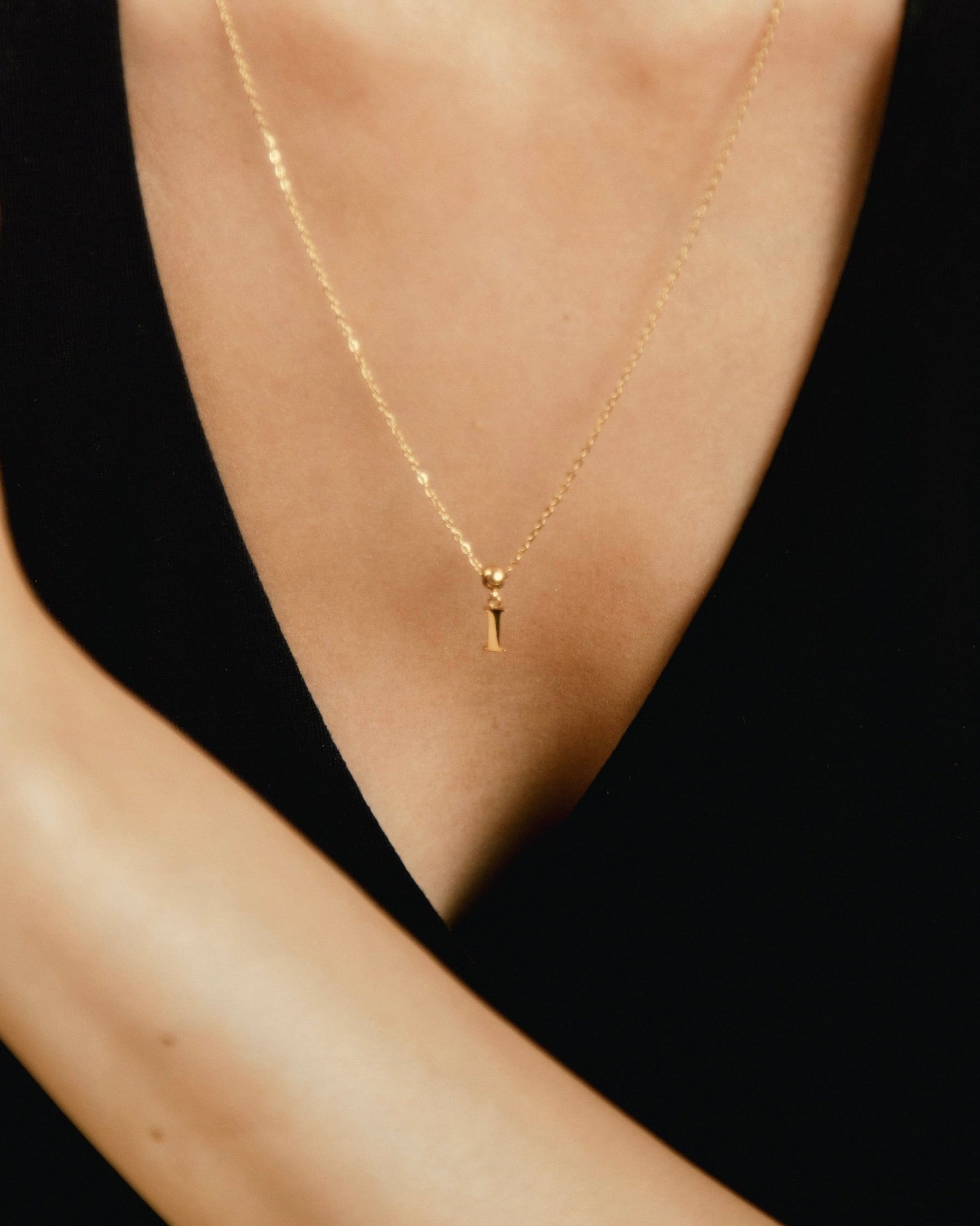 Pendentif Initiale I Classique en Or