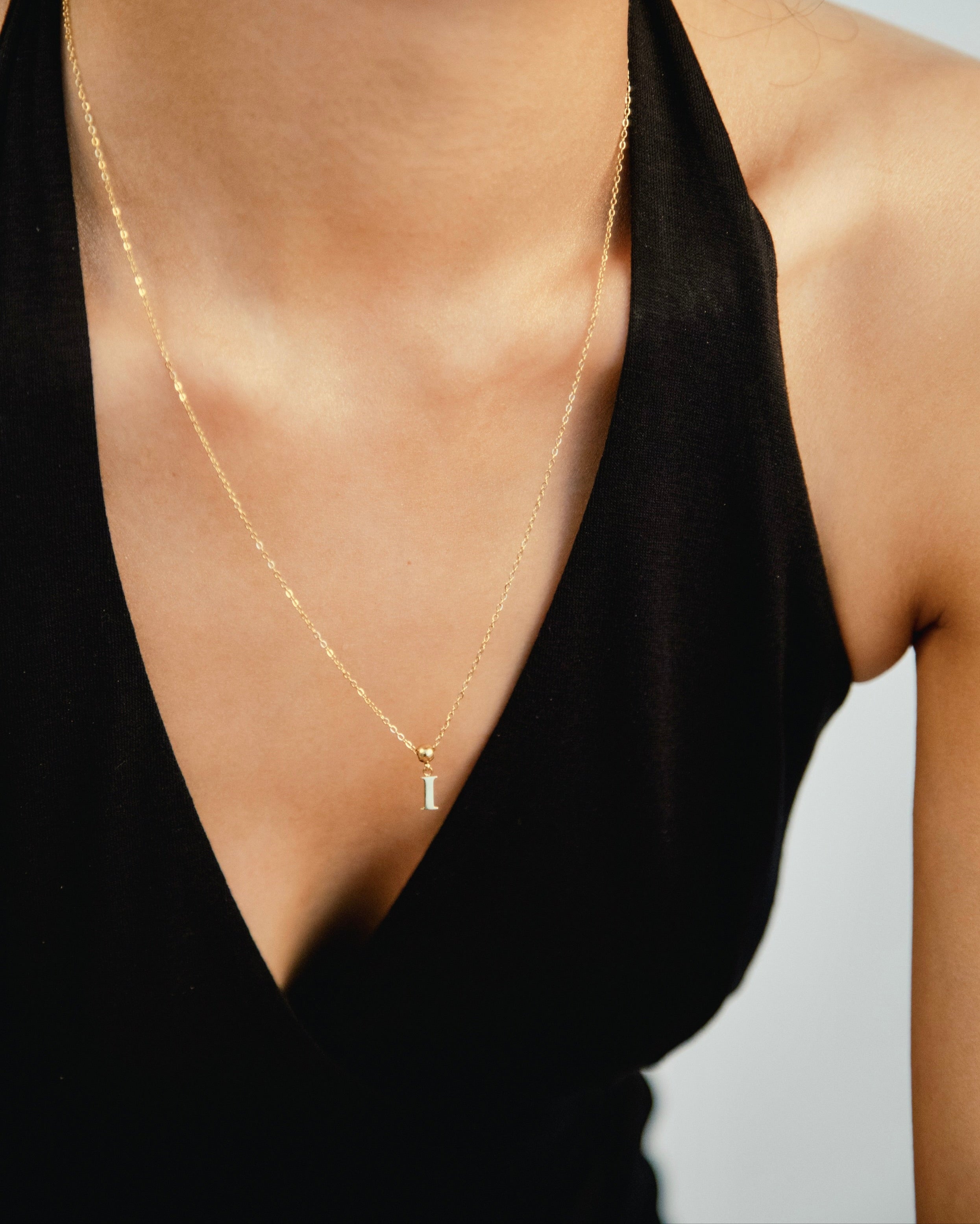 Pendentif Initiale I Classique en Or