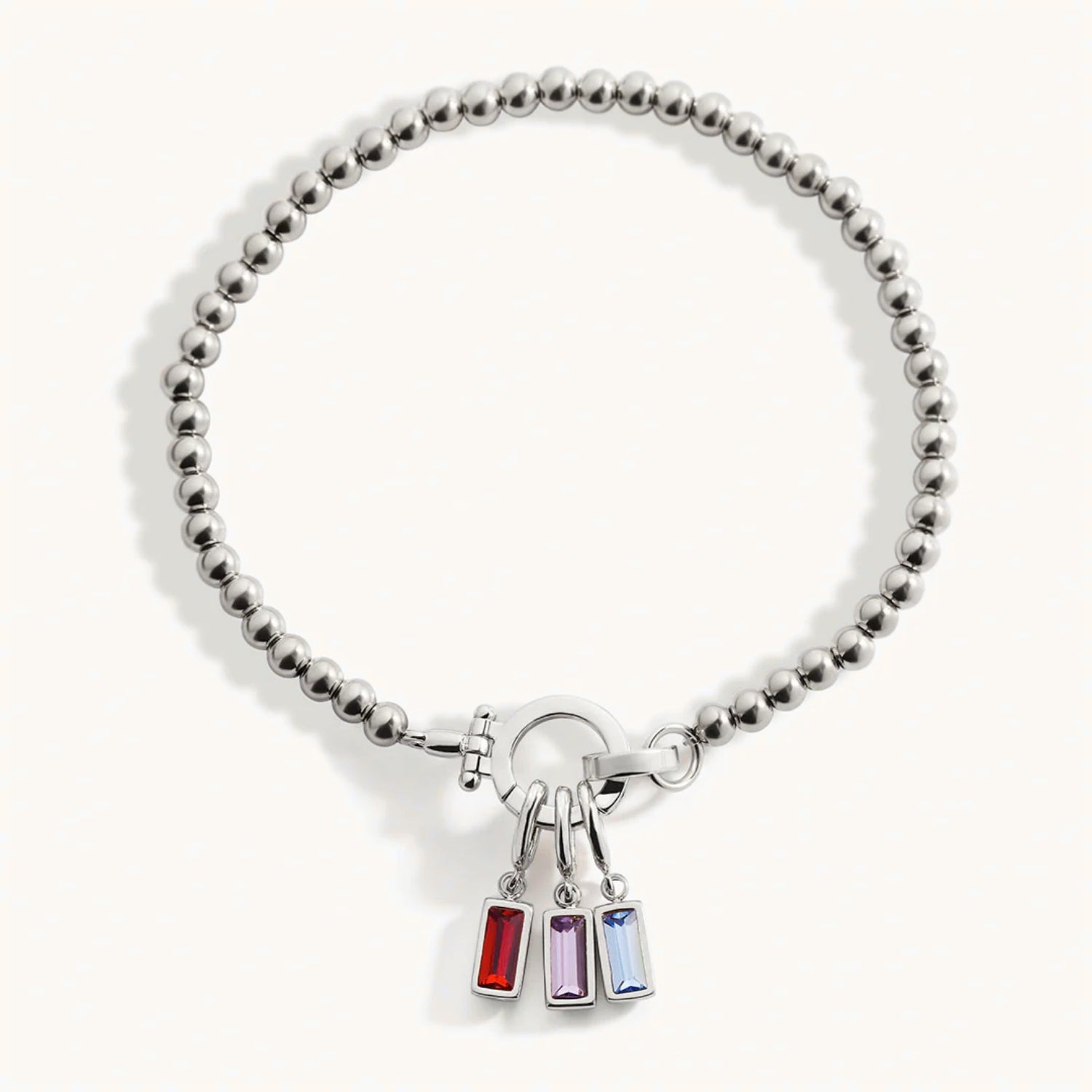 Bracelet Perlé avec Pendentif Pierre de Naissance