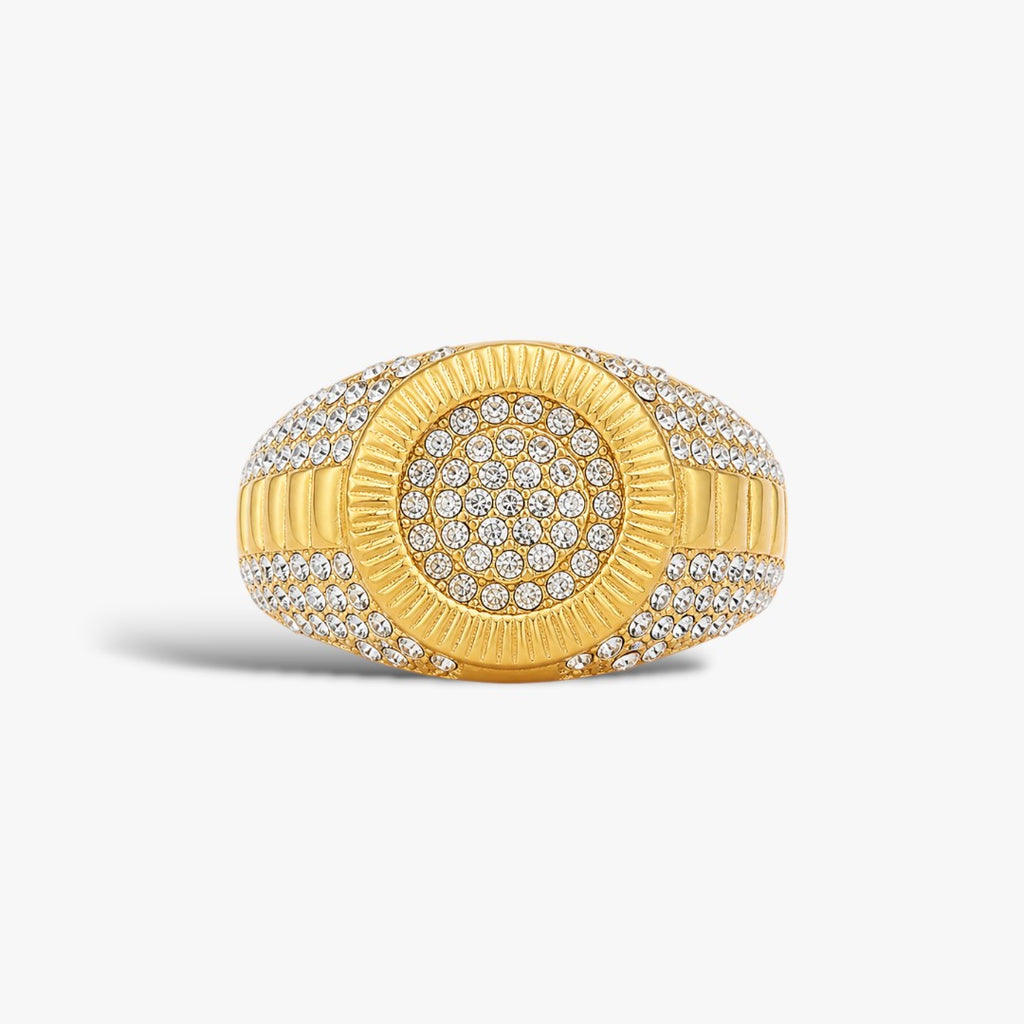 Imperium | Bague Chevalière Zircon Homme