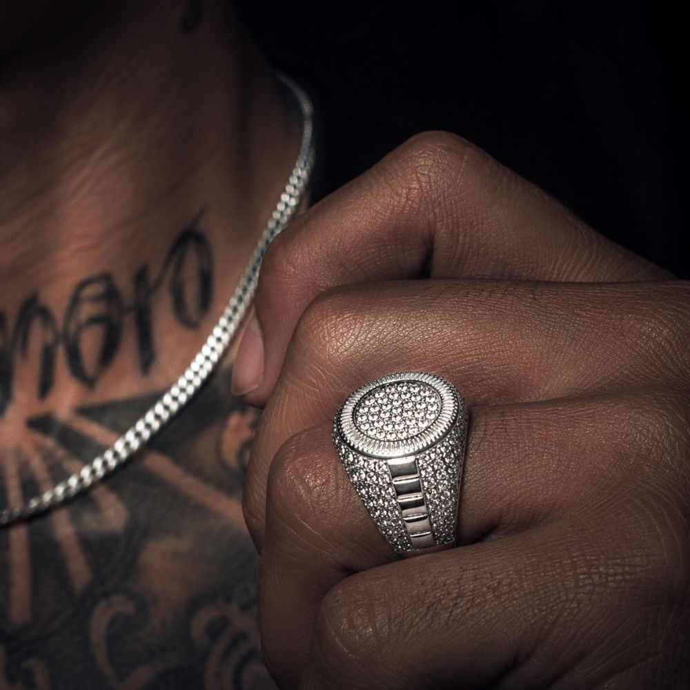 Imperium | Bague Chevalière Zircon Homme