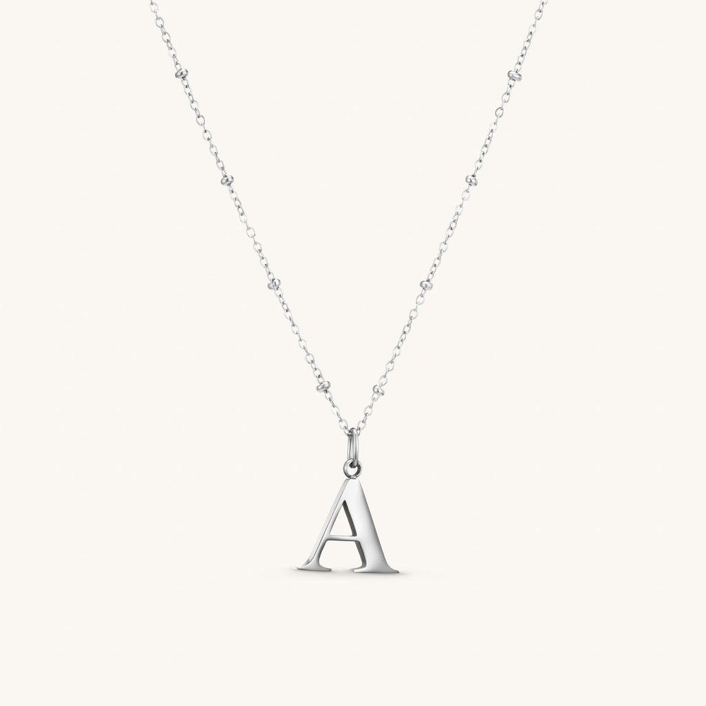 Collier pendentif initiale A en Argent
