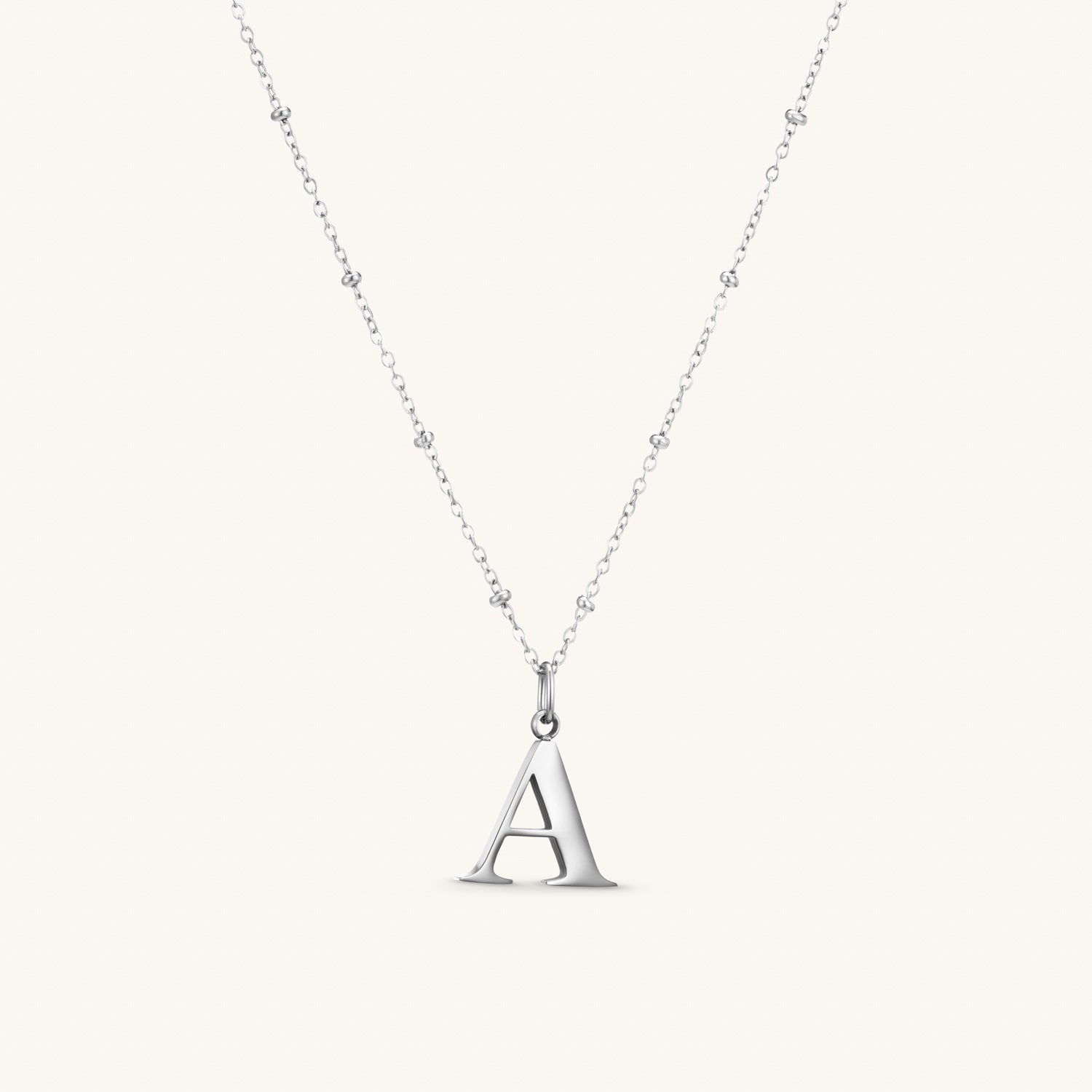 Collier pendentif initiale A en Argent