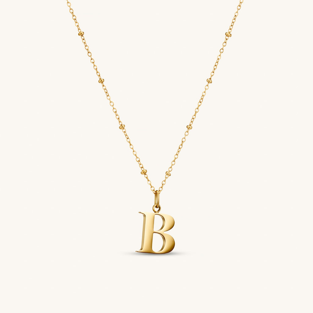 Collier pendentif initiale B en Or