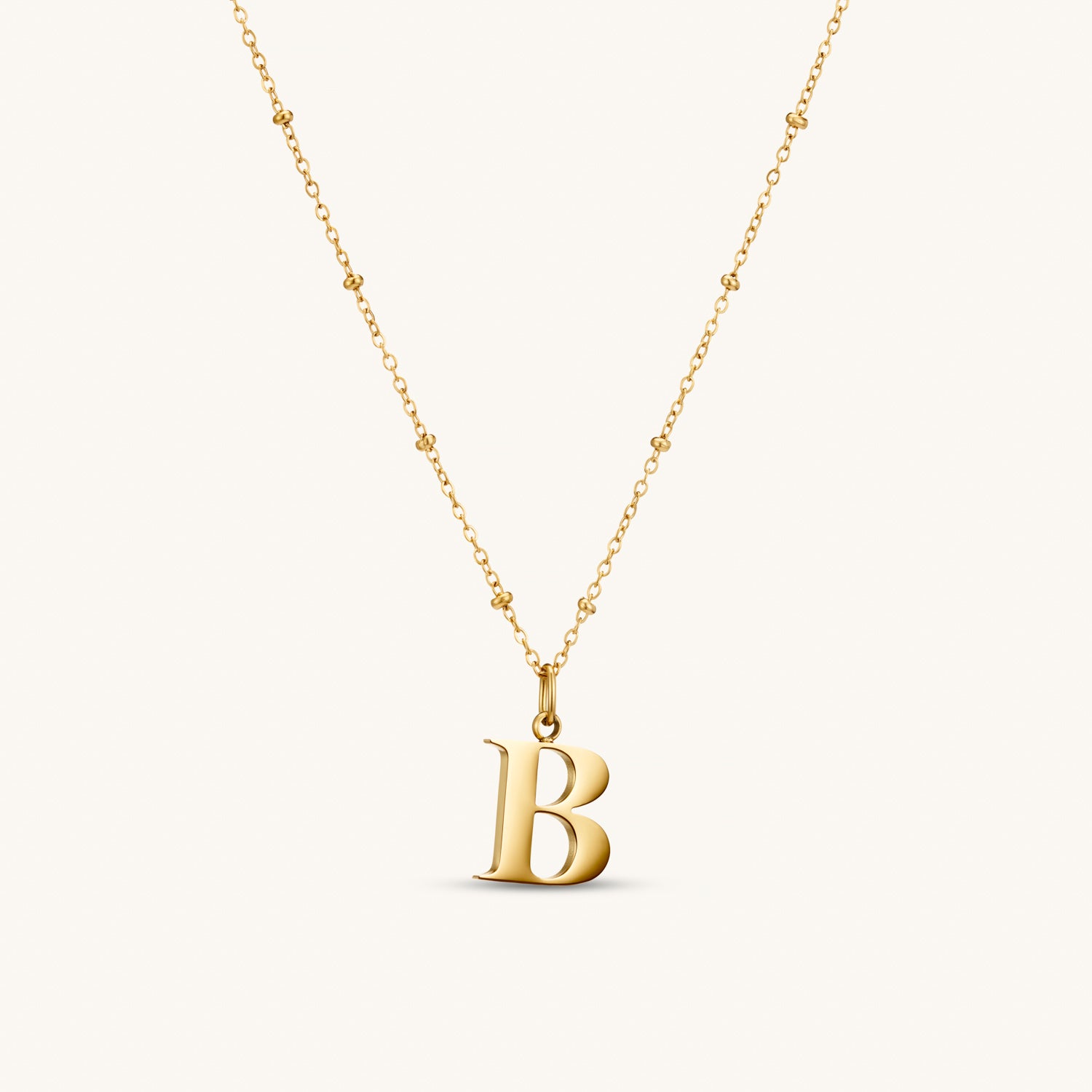Collier pendentif initiale B en Or