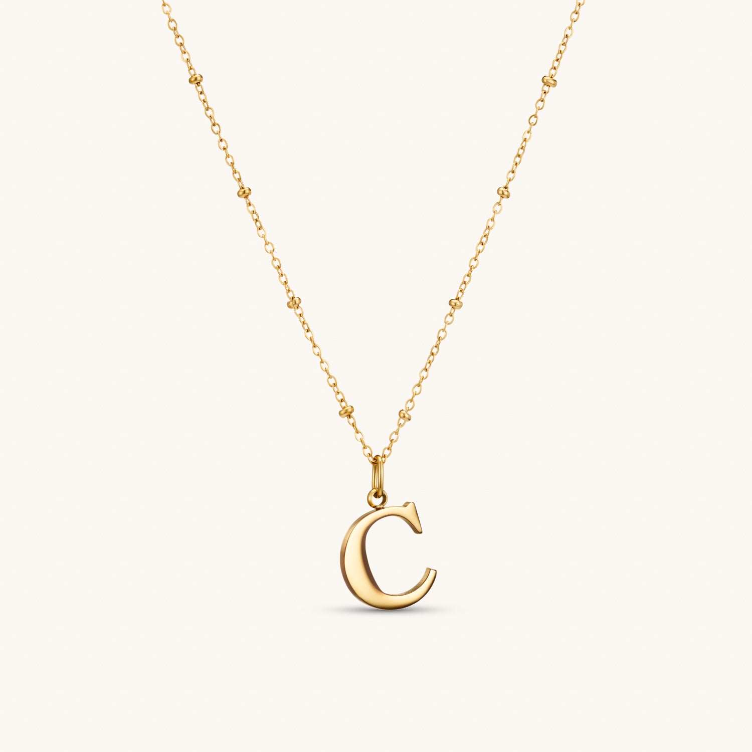 Collier pendentif initiale C en Or