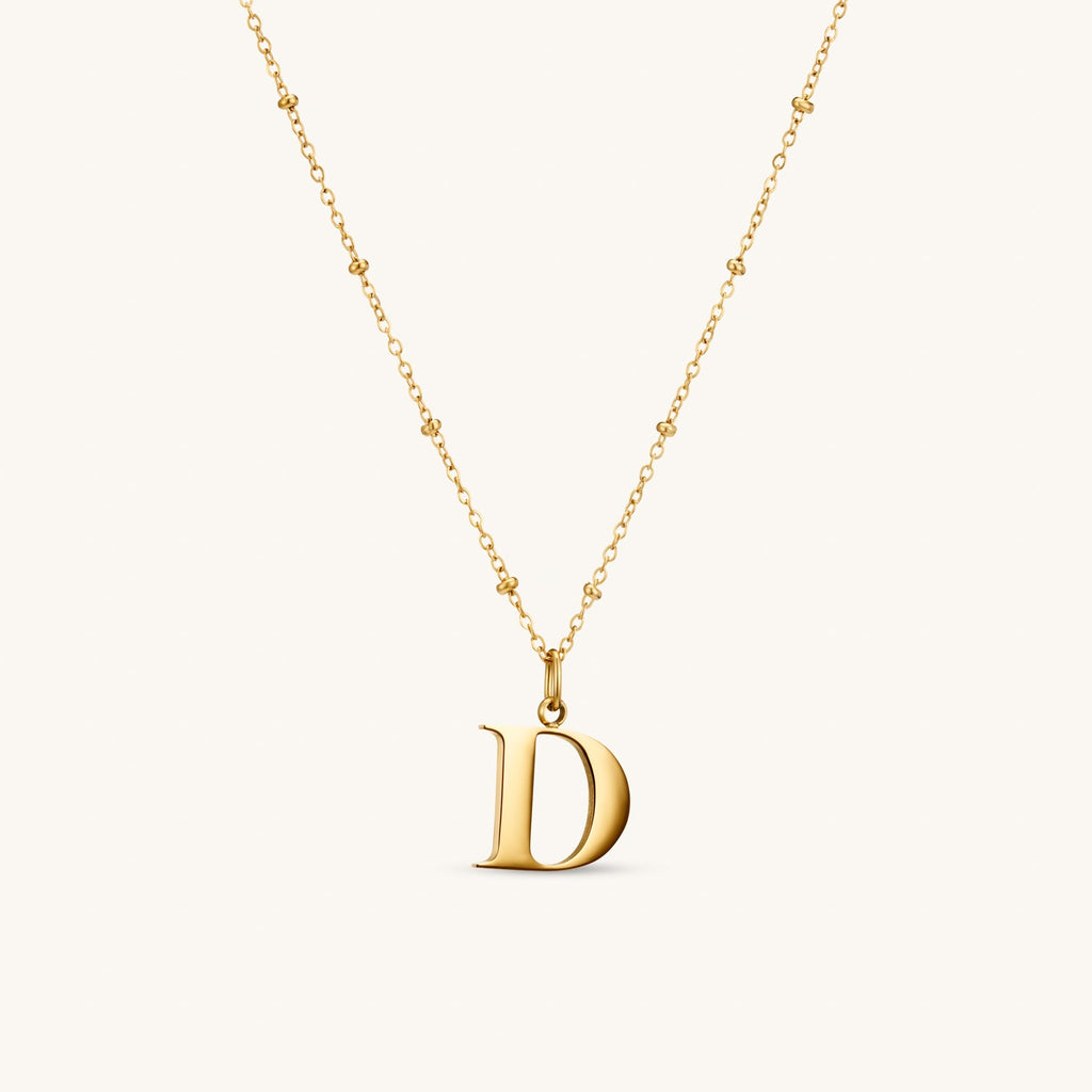 Collier pendentif initiale D en Or