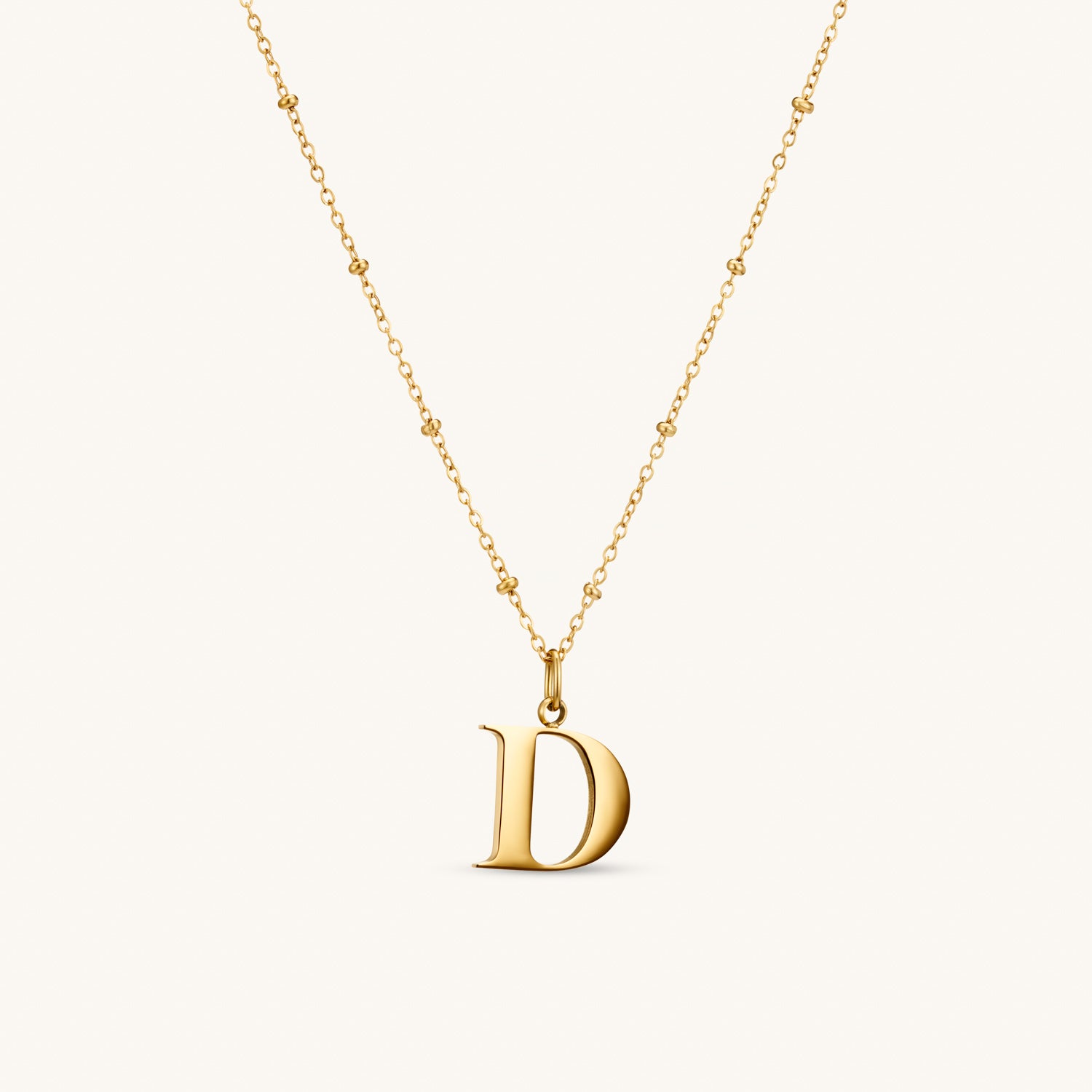 Collier pendentif initiale D en Or