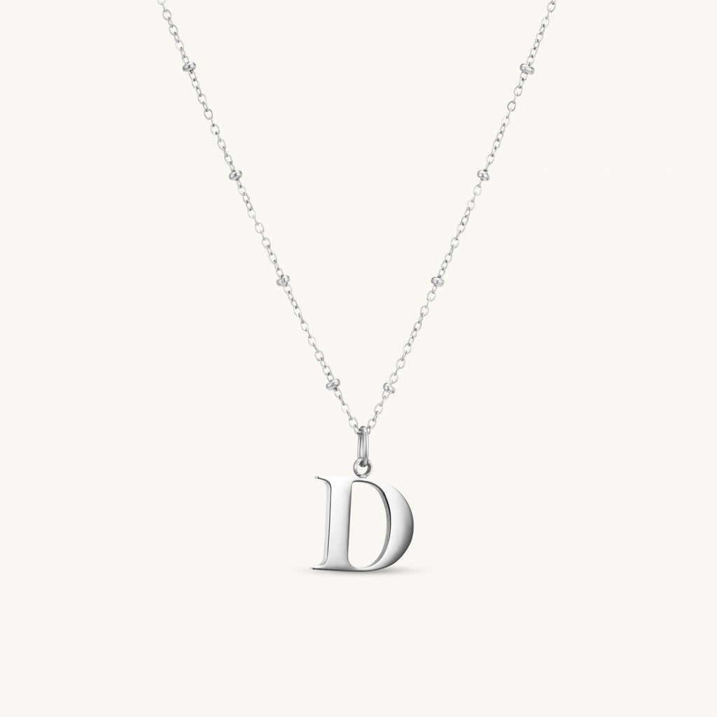 Collier pendentif initiale D en Argent