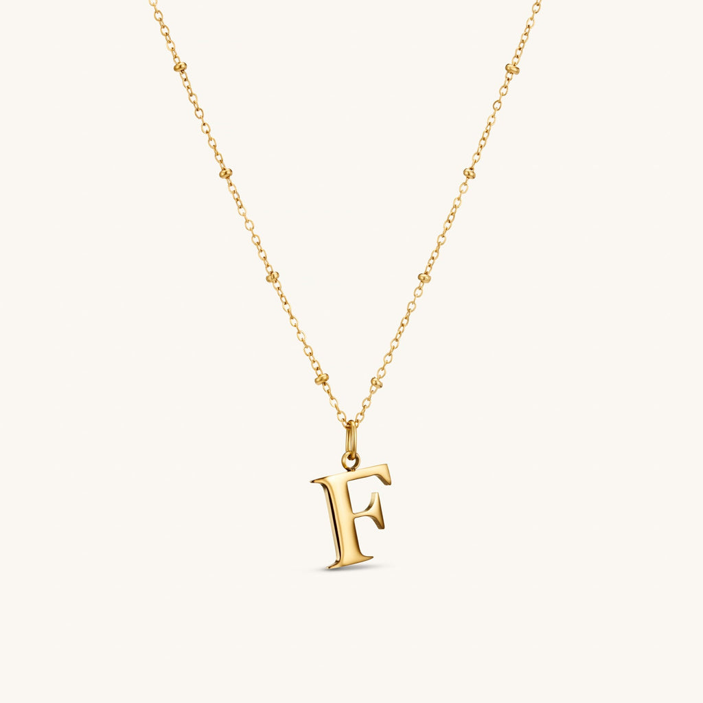 Collier pendentif initiale F en Or