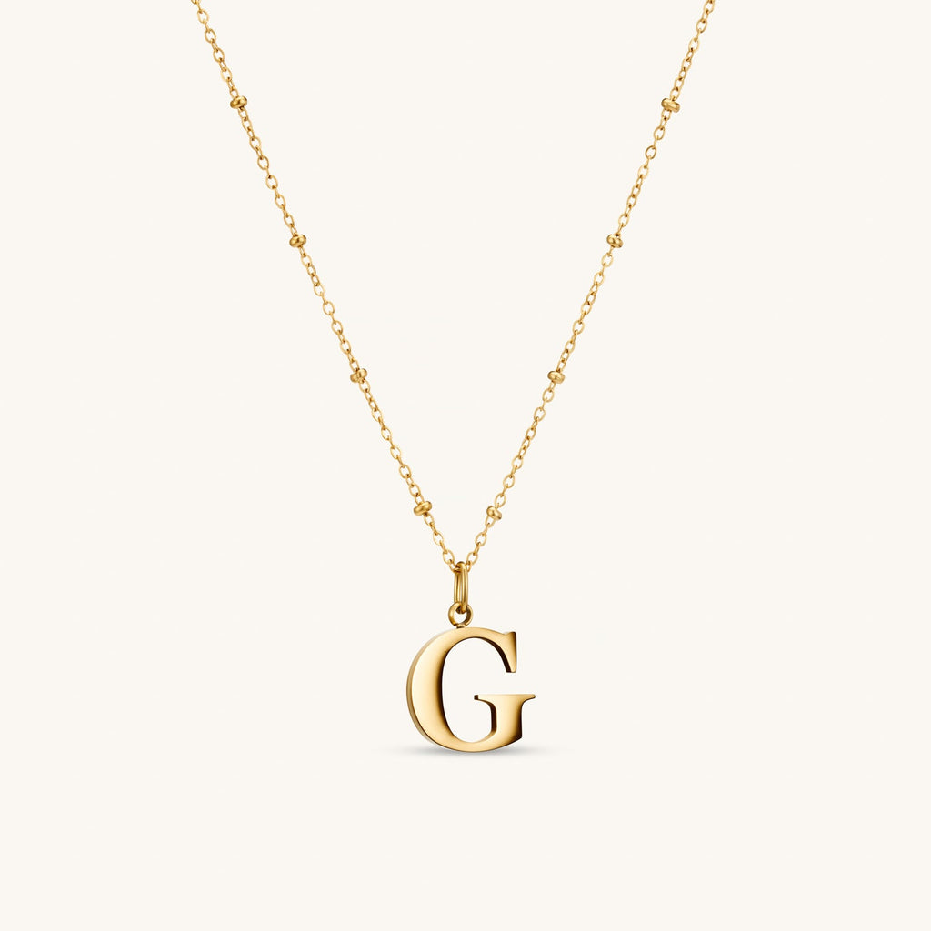 Collier pendentif initiale G en Or