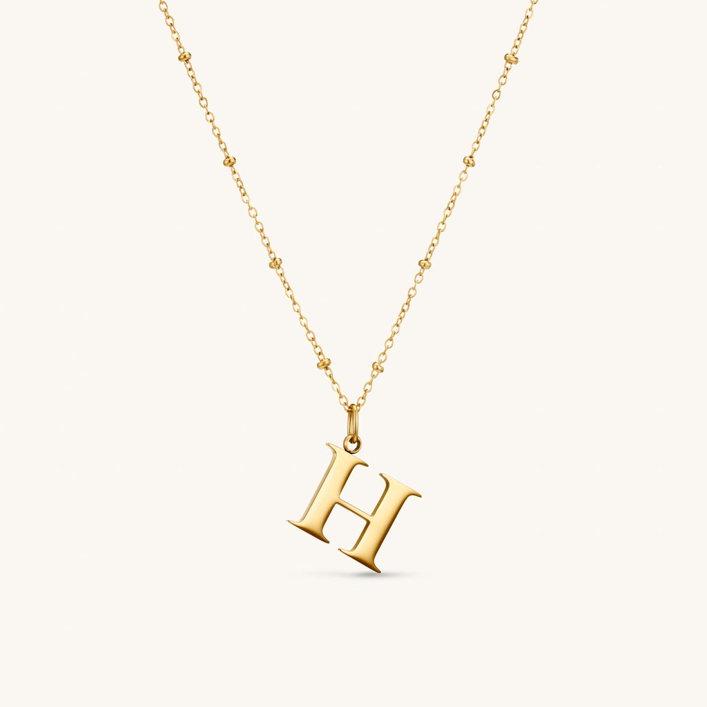 Collier pendentif initiale H en Or