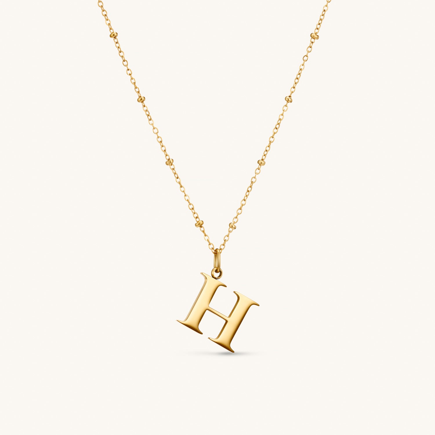 Collier pendentif initiale H en Or