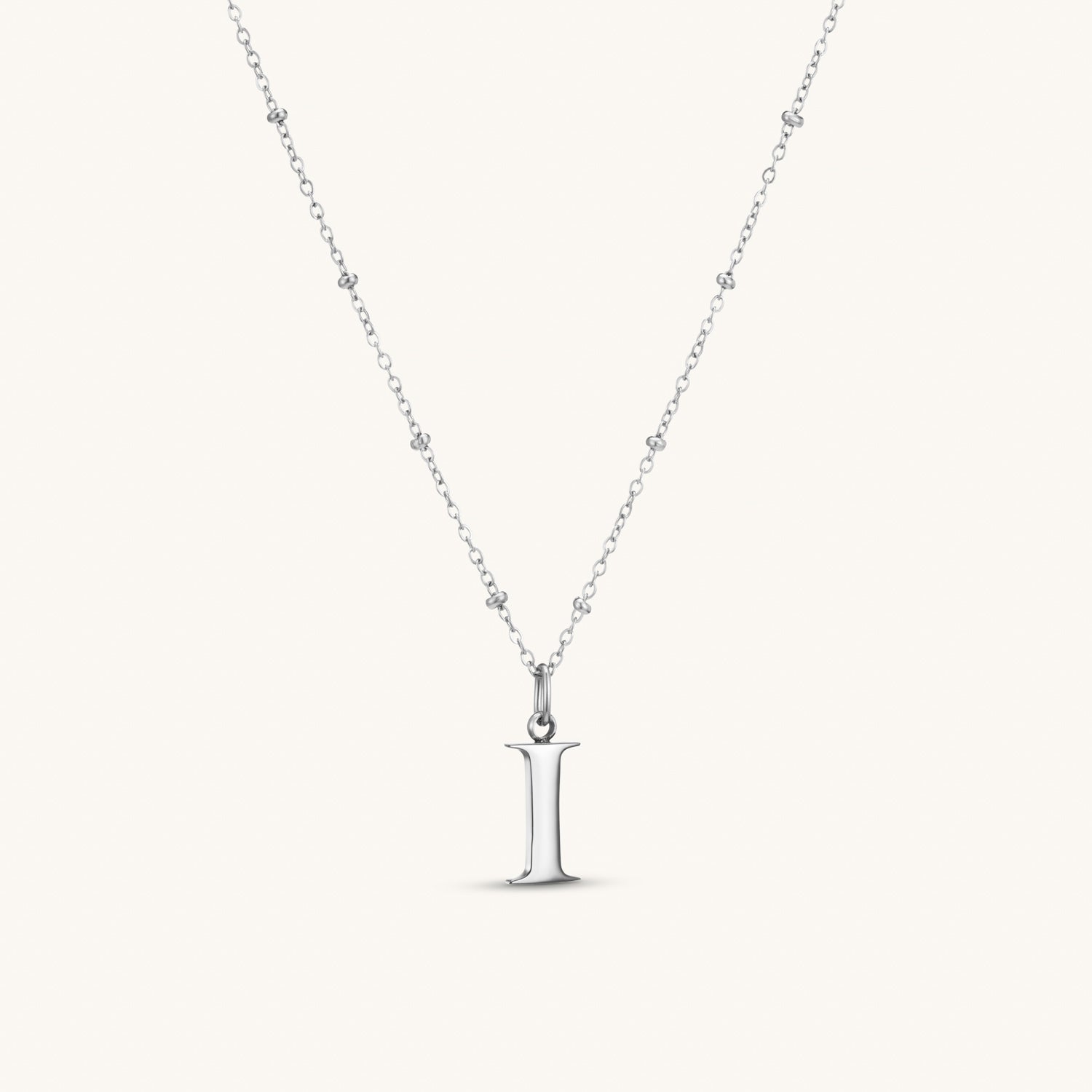 Collier pendentif initiale I en Argent