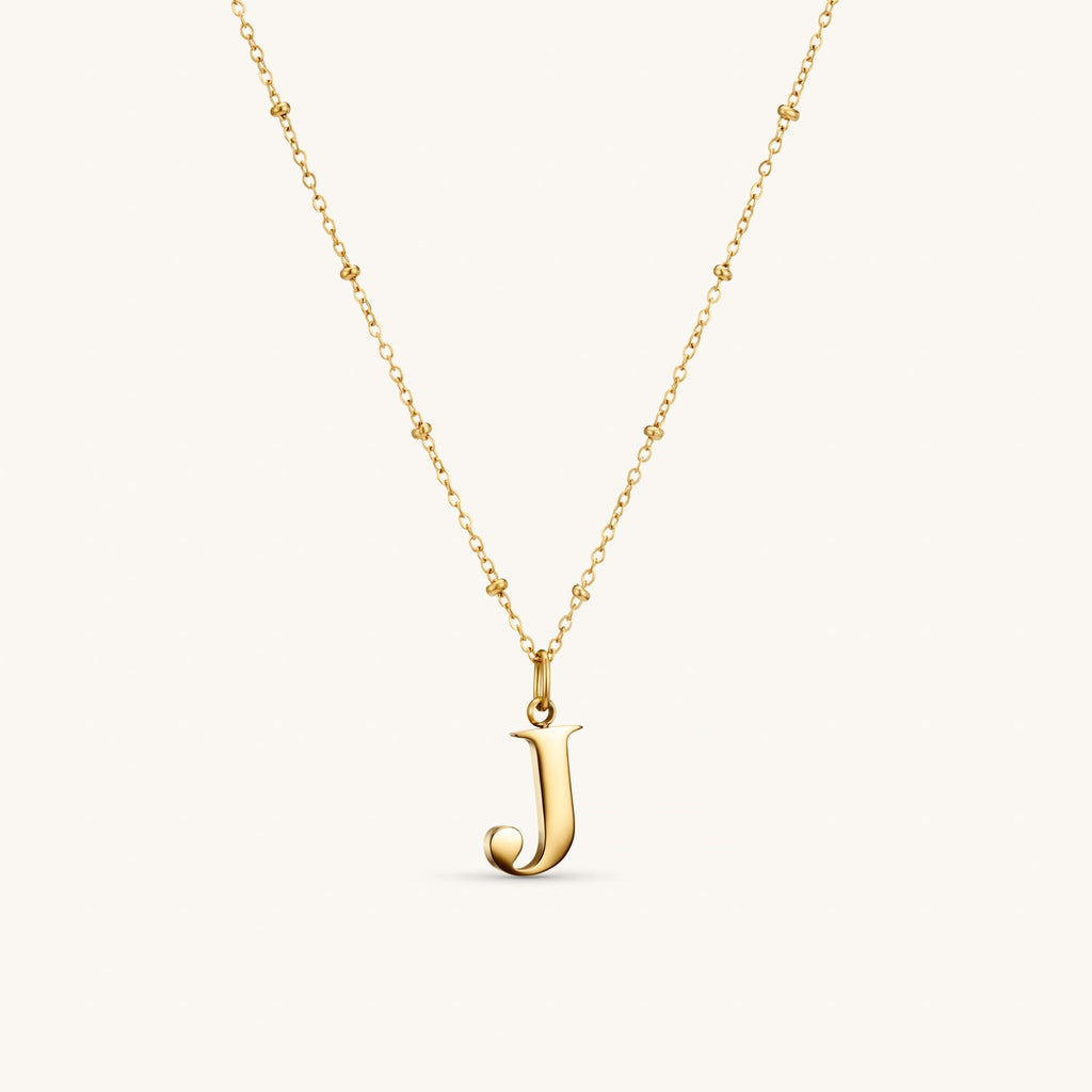 Collier pendentif initiale J en Or