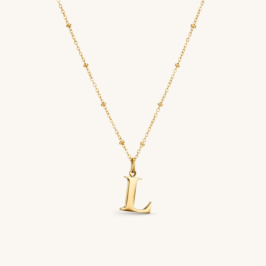 Collier pendentif initiale L en Or