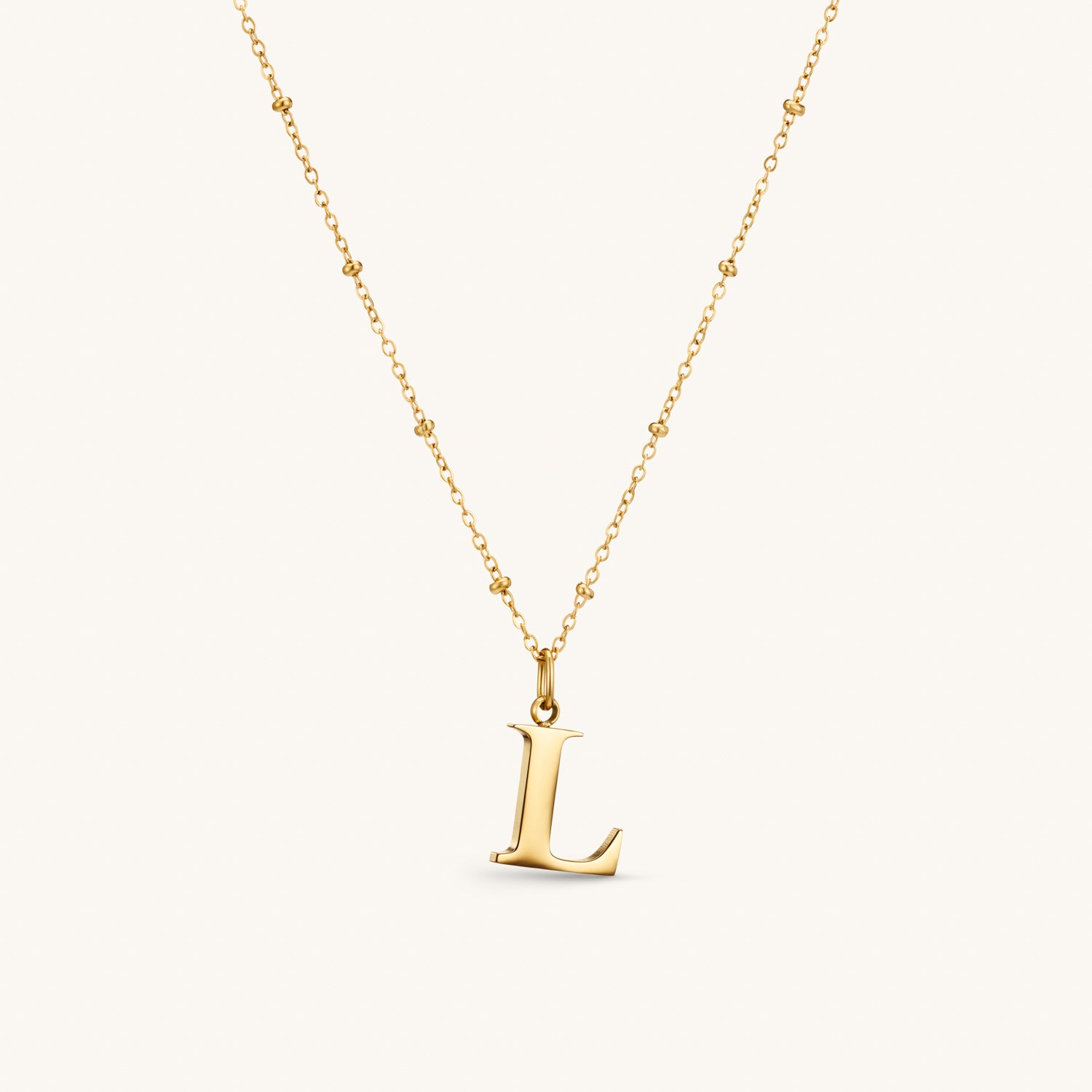 Collier pendentif initiale L en Or