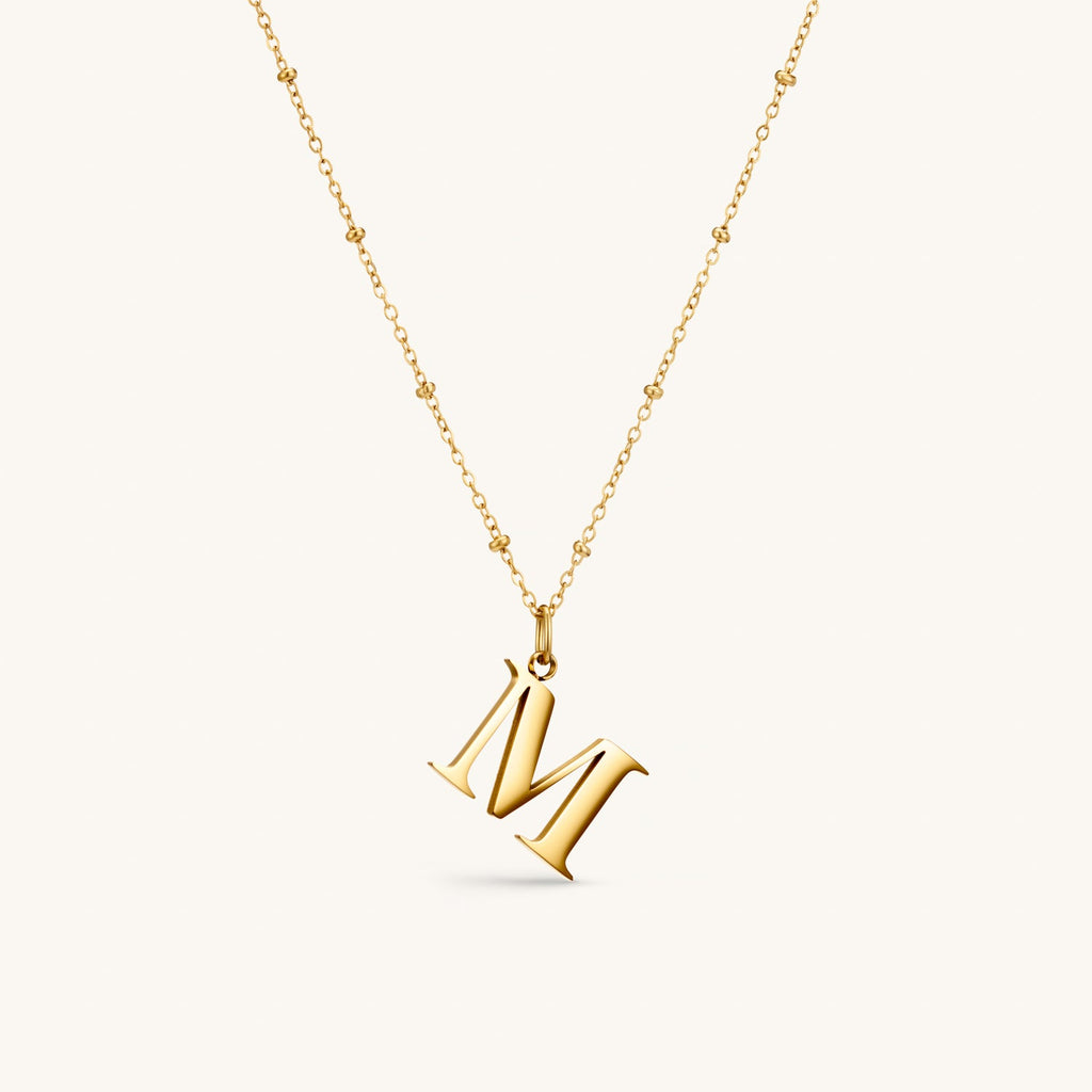 Collier pendentif initiale M en Or
